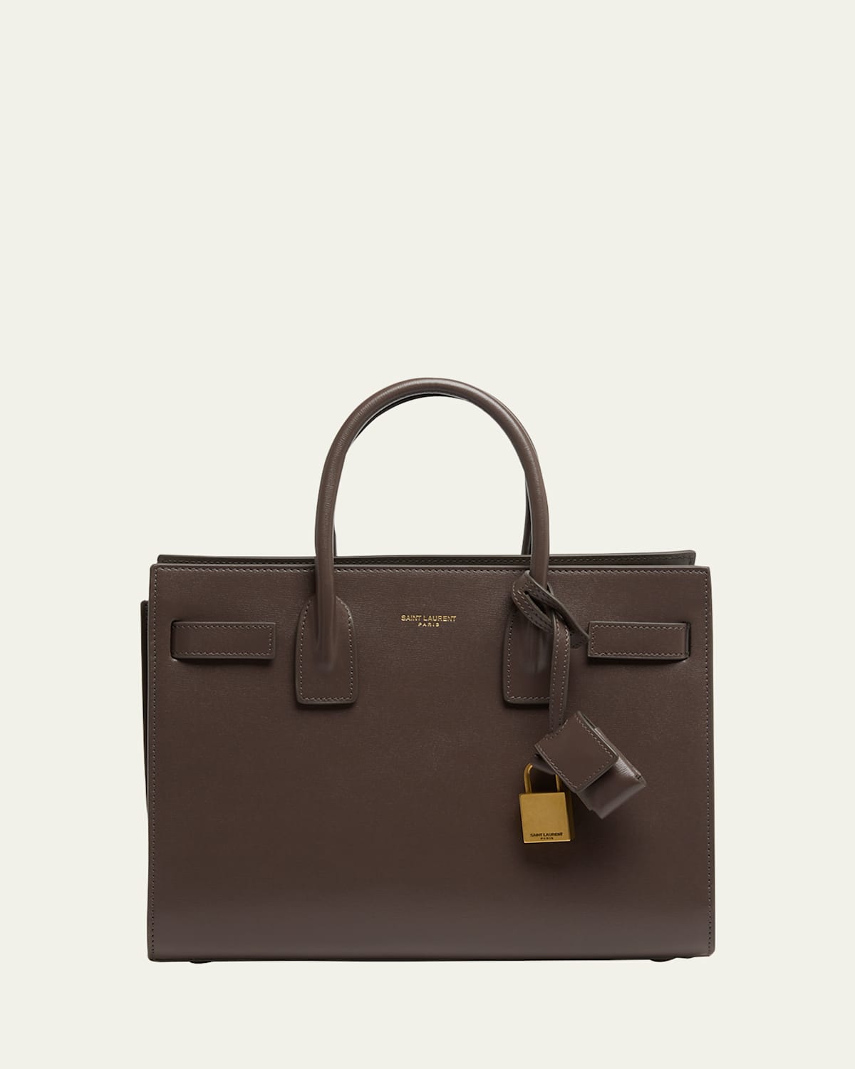 Saint Laurent Sac De Jour Baby Top-handle Bag In Smooth Leather In Gray