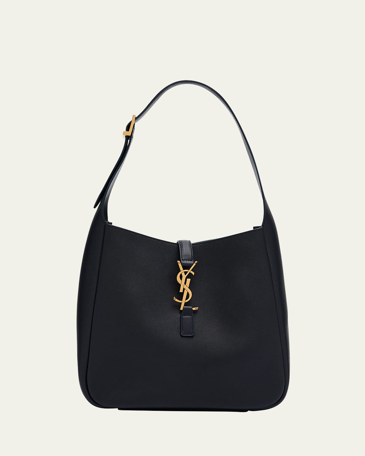 Saint Laurent Le 5 À 7 Small Handbag In Soft Black Padded Lambskin In Notte