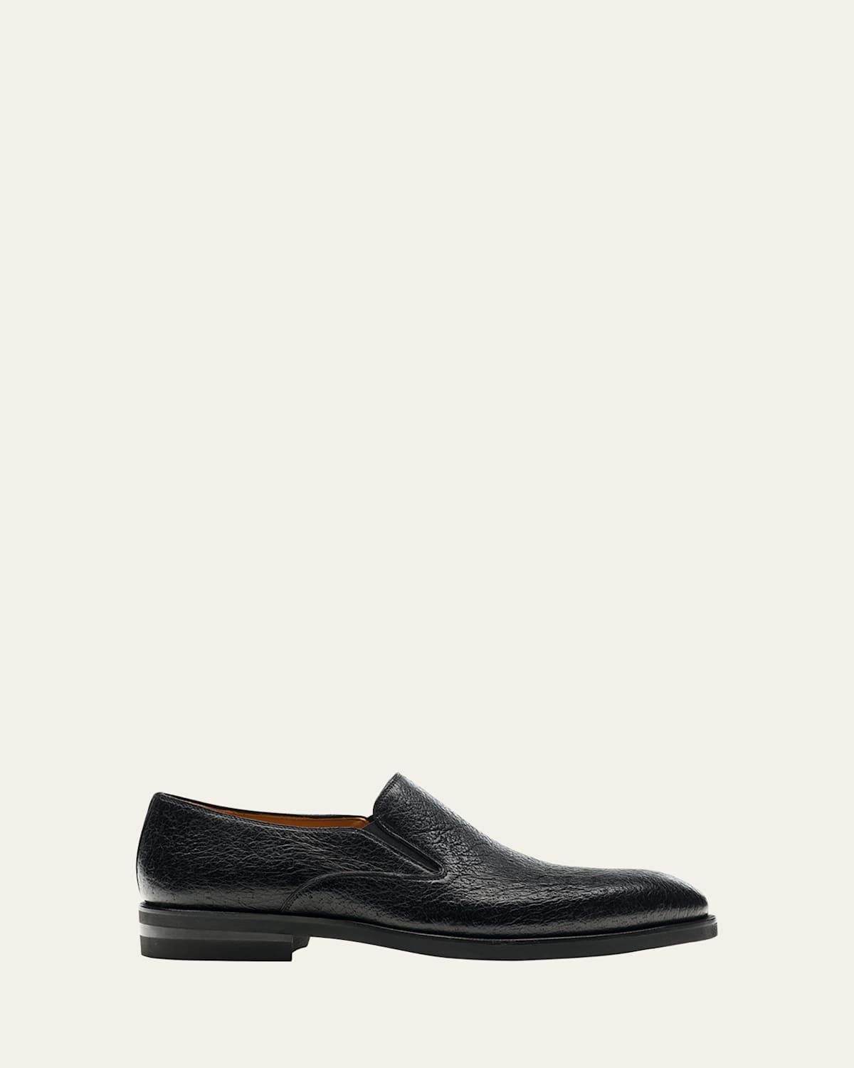 Magnanni Men's Lima Peccary Leather Loafers In Black