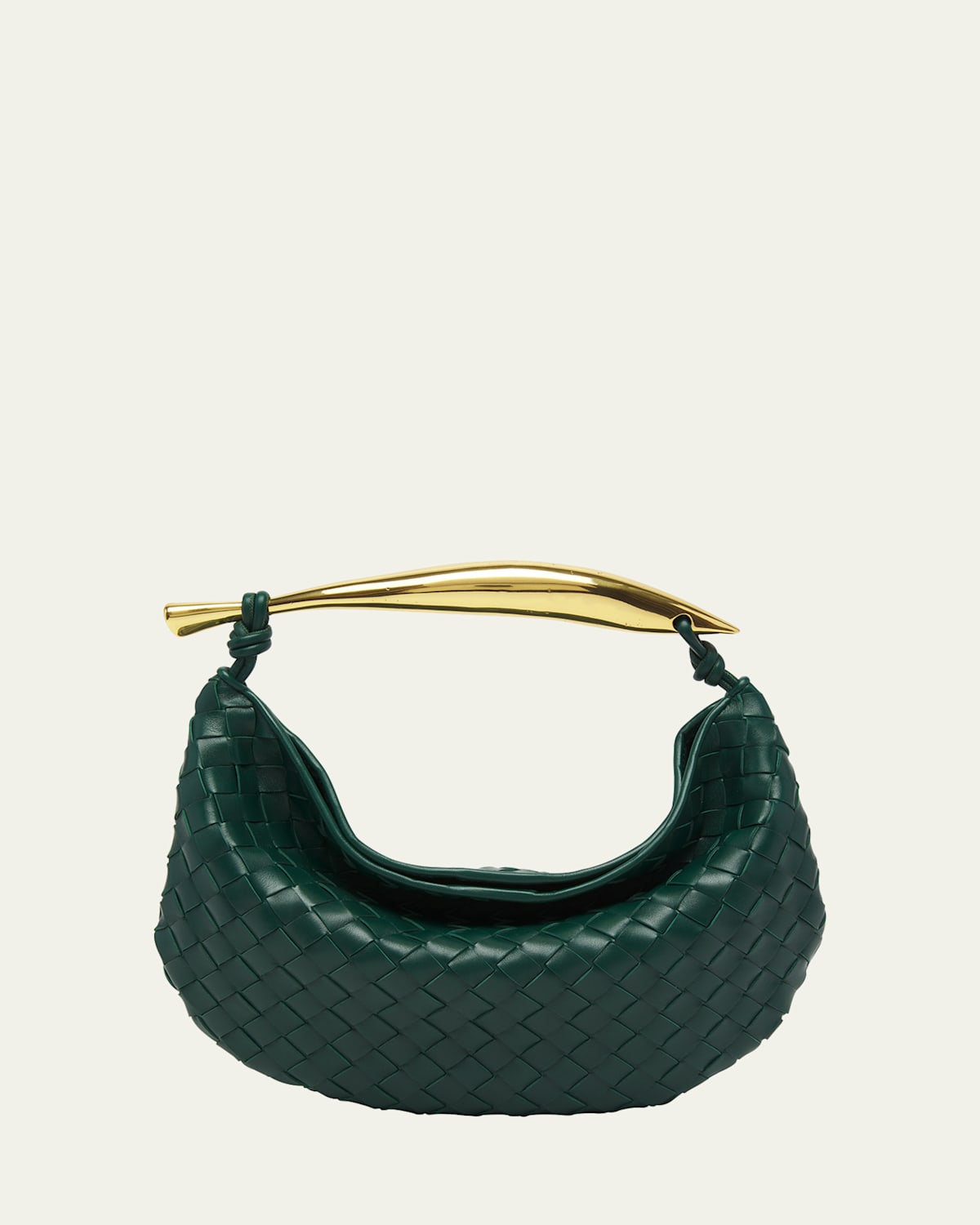Bottega Veneta Sardine Bag In Emerald Green-m Bras