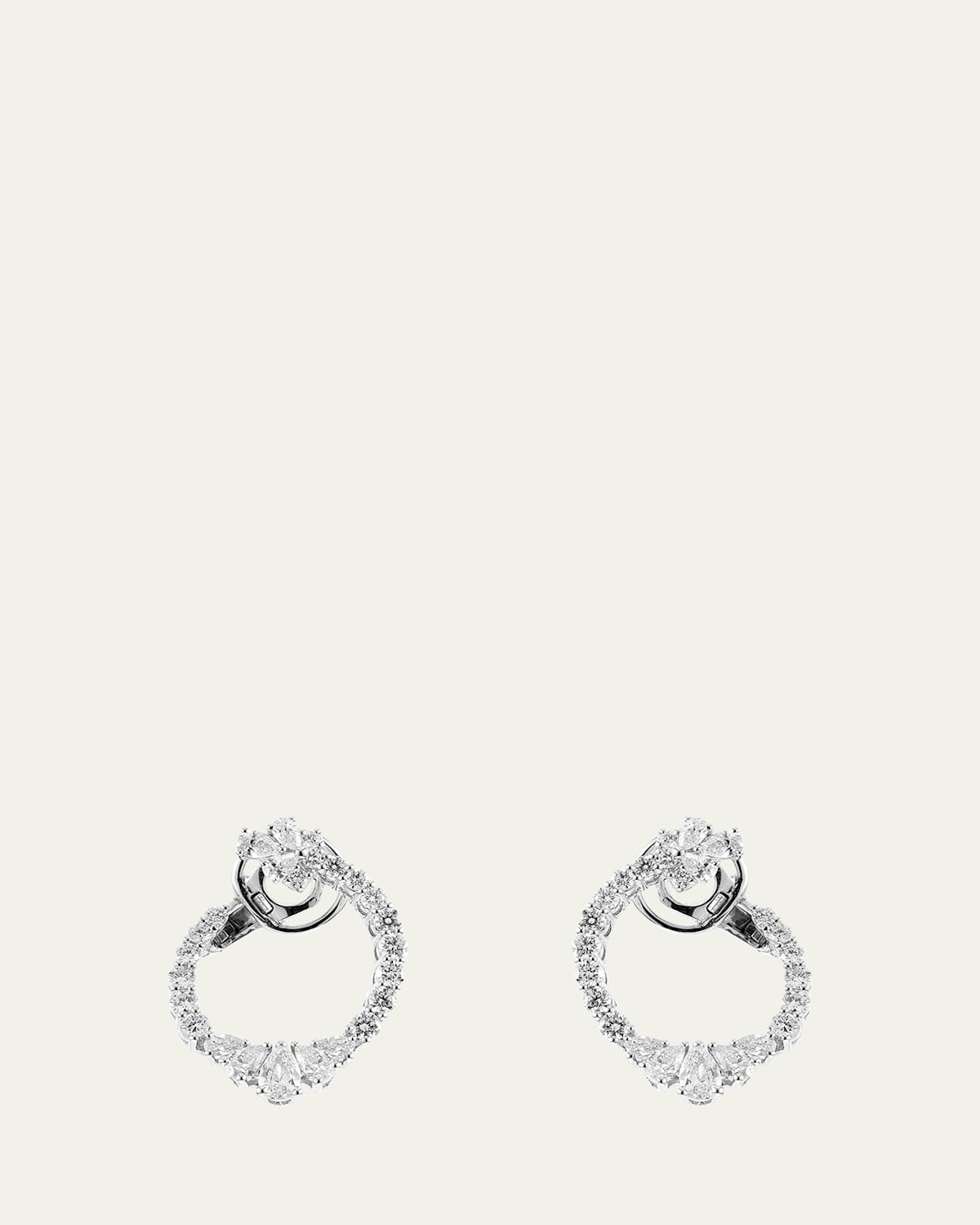 Yeprem White Gold Earrings with Diamonds, 2.52tcw
