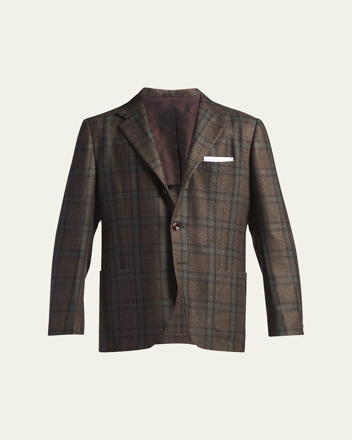 Men's Houndstooth Cashmere-Wool Sport Coat