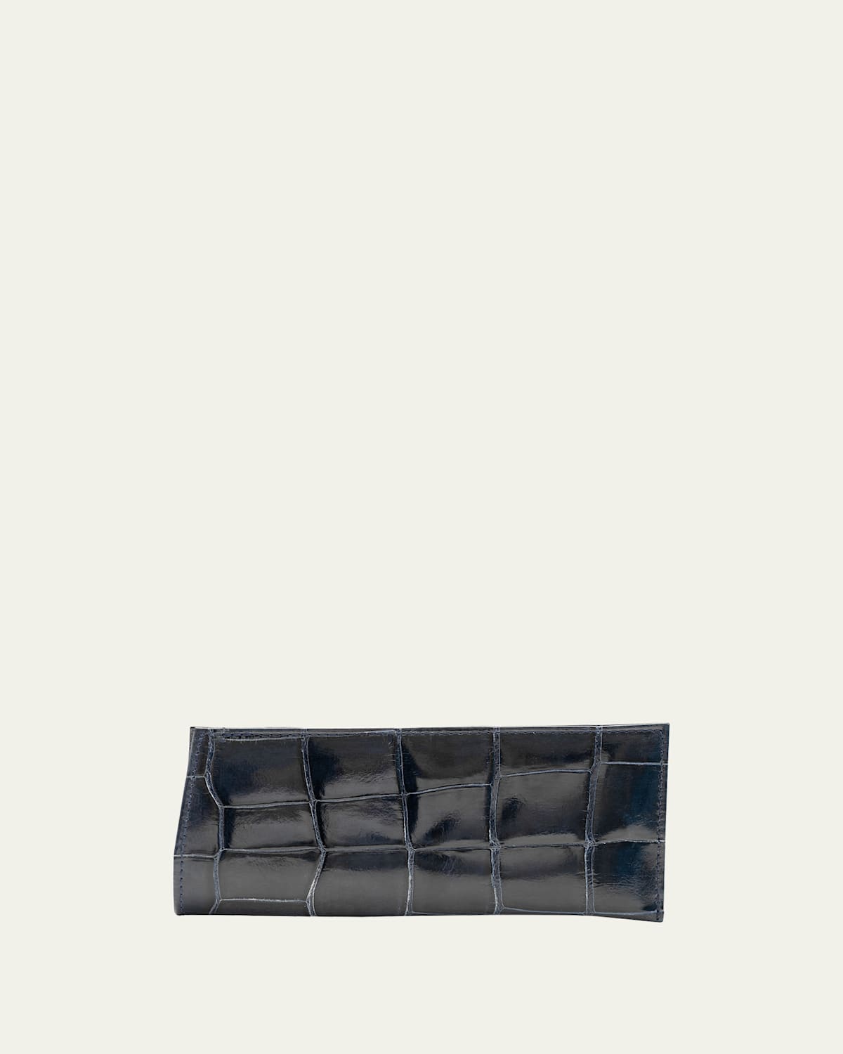 Men's Glazed Alligator Leather Eyewear Case