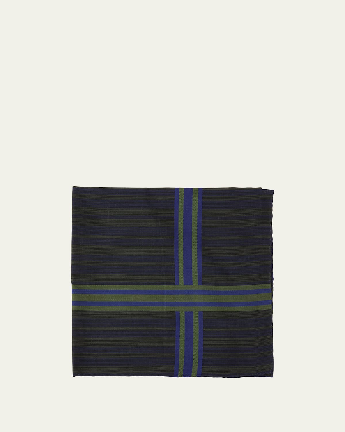 Simonnot Godard Men's Mixed Stripe Handkerchief
