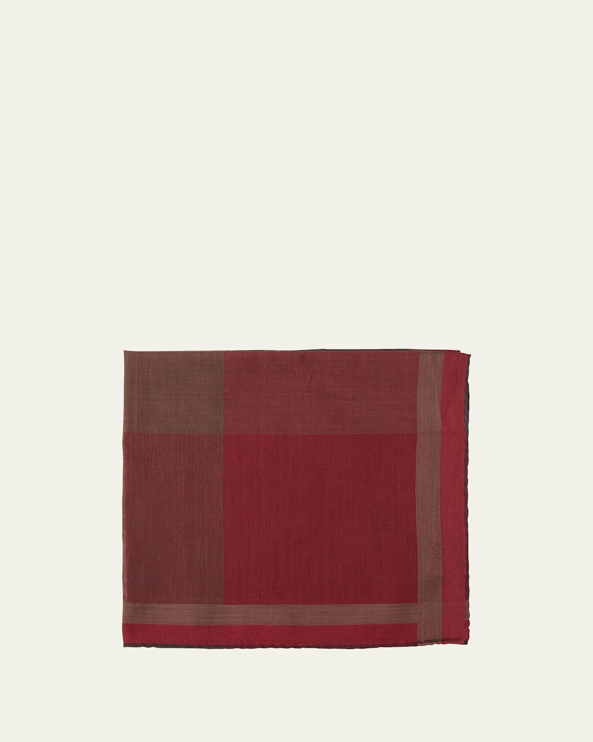 Men's Bicolor Tartan Check Handkerchief