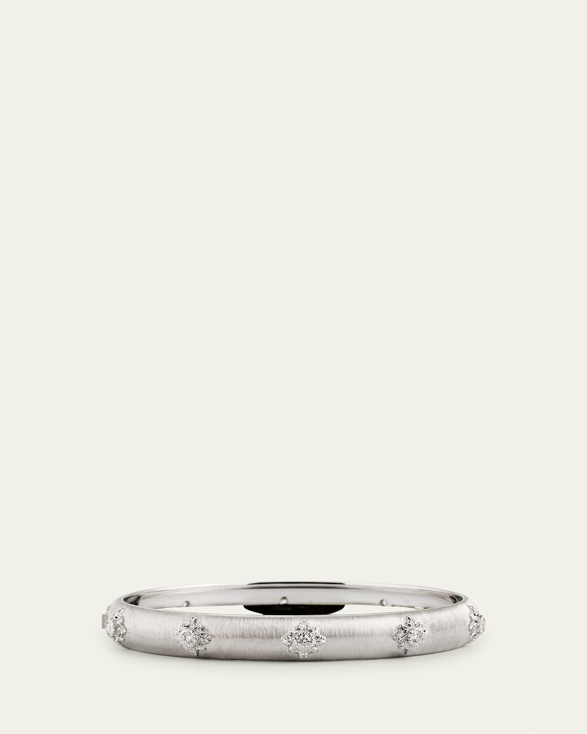 Macri Bombe 18K White Gold Diamond Cuff, 8mm