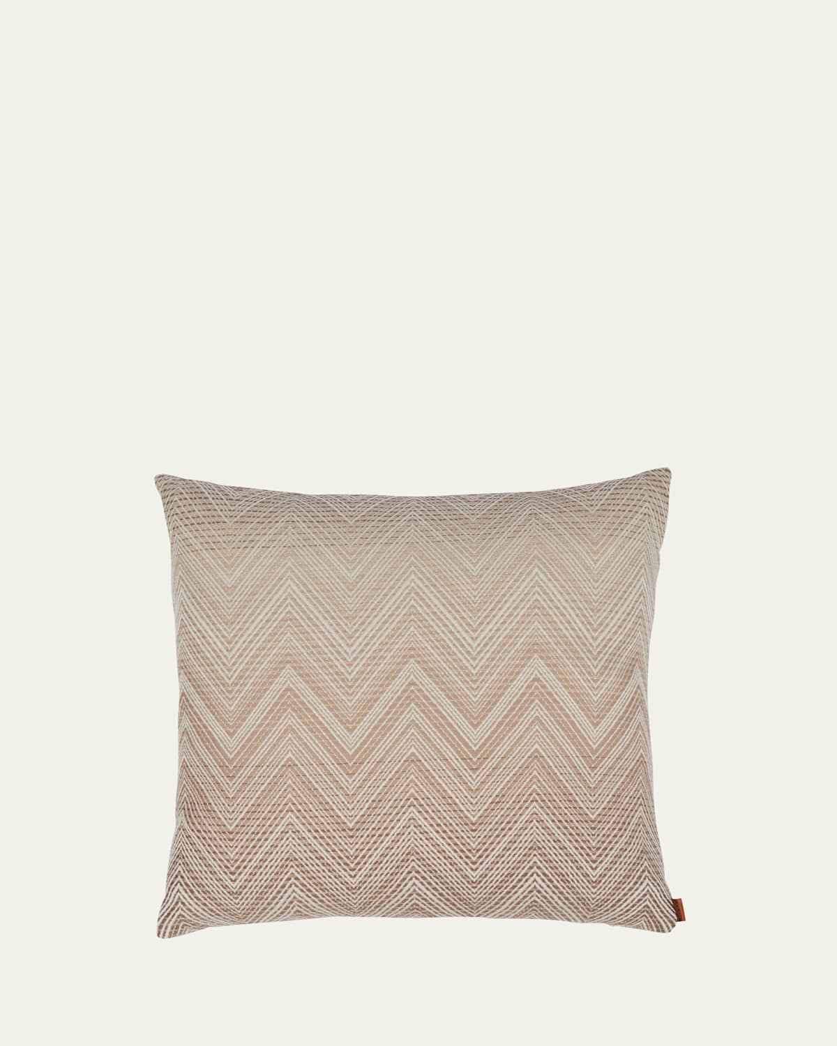 Missoni Timmy Merino Wool Ombre Chevron Cushion In Beigebianco