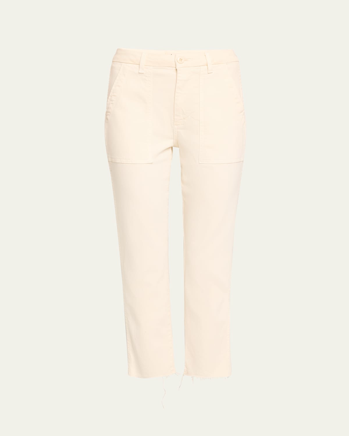 Straight Cropped Army Trousers