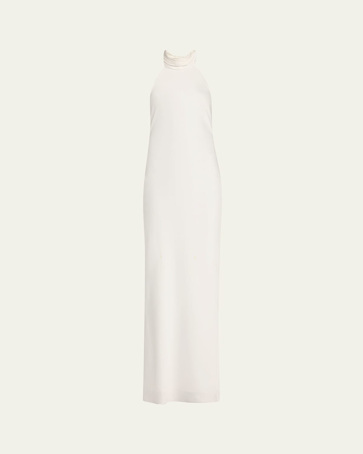 Ramy Brook Tatiana Low-cut Halter Column Gown