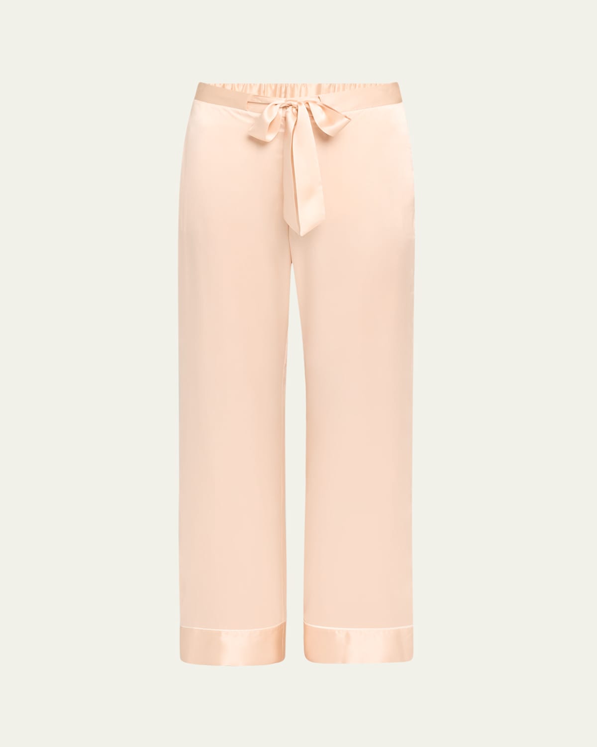 KIKI DE MONTPARNASSE KIKI STRAIGHT-LEG SILK LOUNGE PANTS 