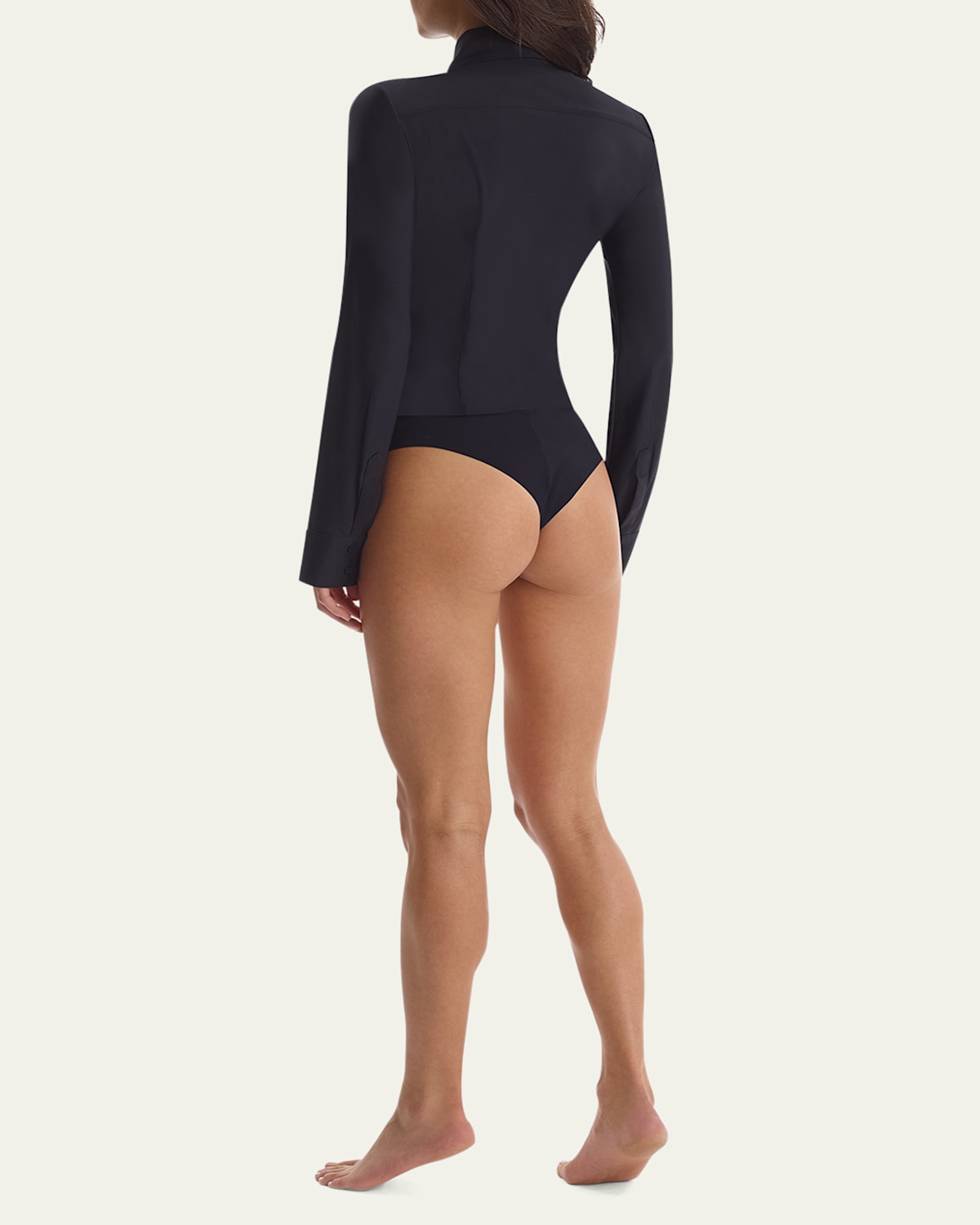 Button-Front Oxford Bodysuit