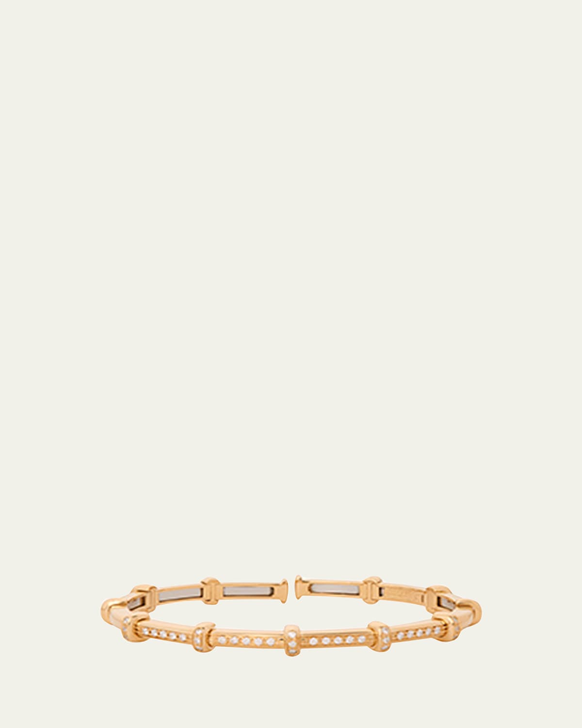 18K Yellow Gold Diamond Spring Bracelet