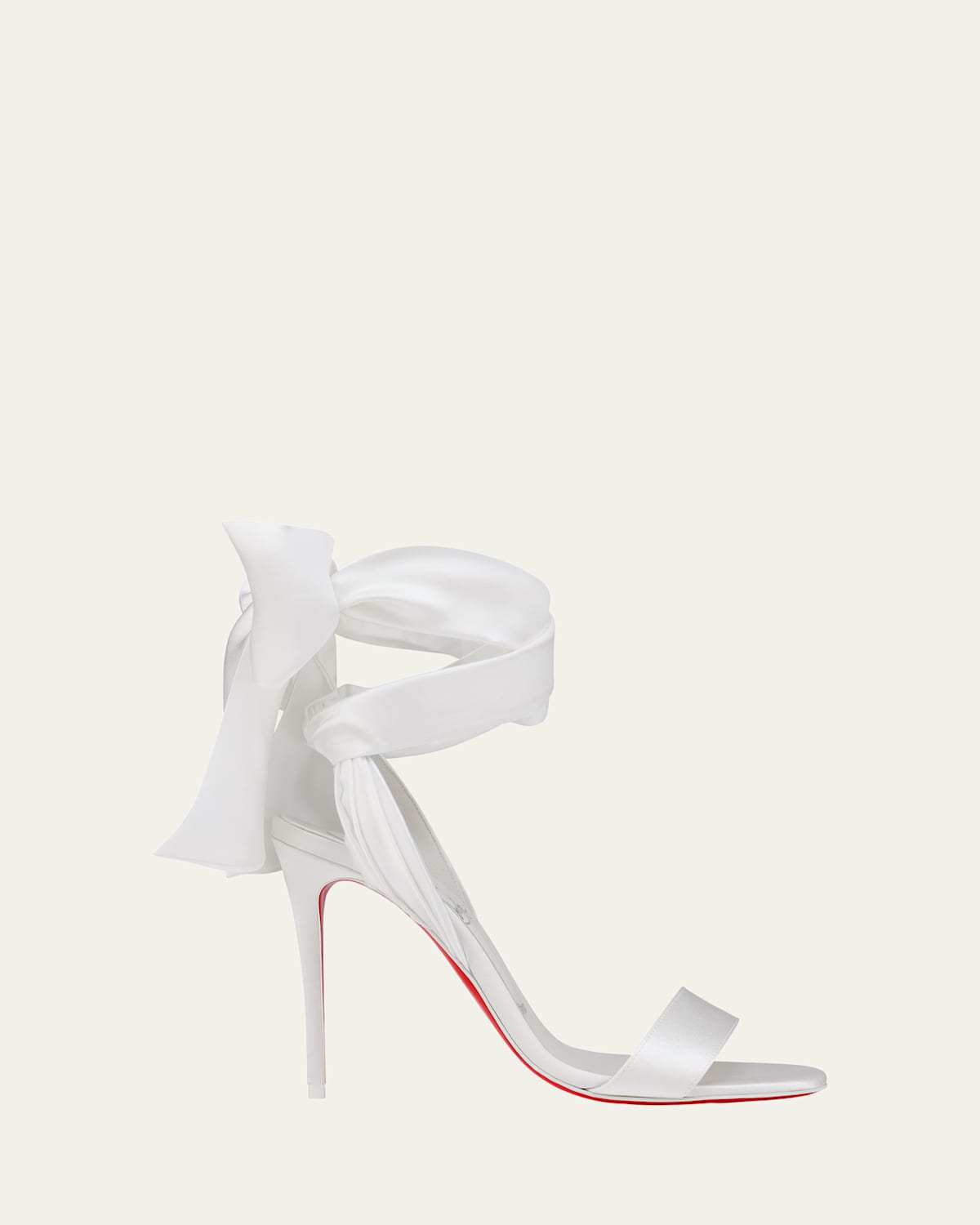Christian Louboutin Red Sole Ribbon Ankle-wrap Stiletto Sandals