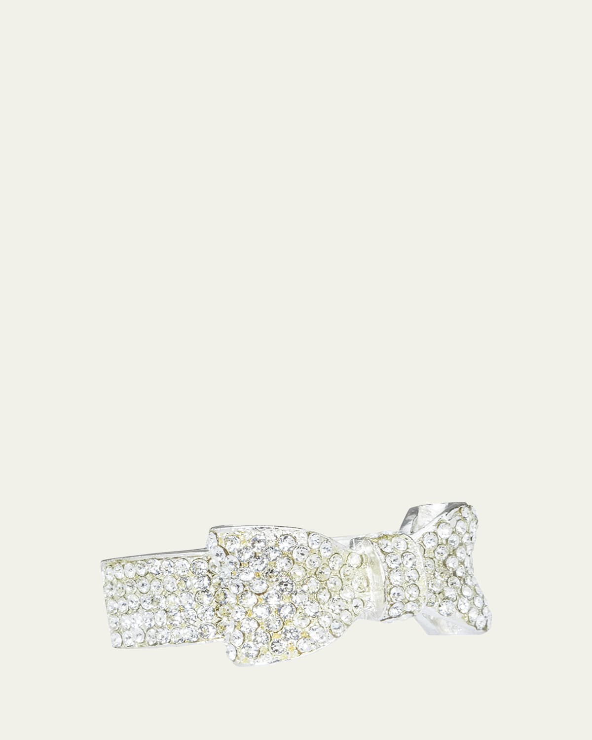 Nomi K Crystal Bow Napkin Rings, Set Of 4 In Silver