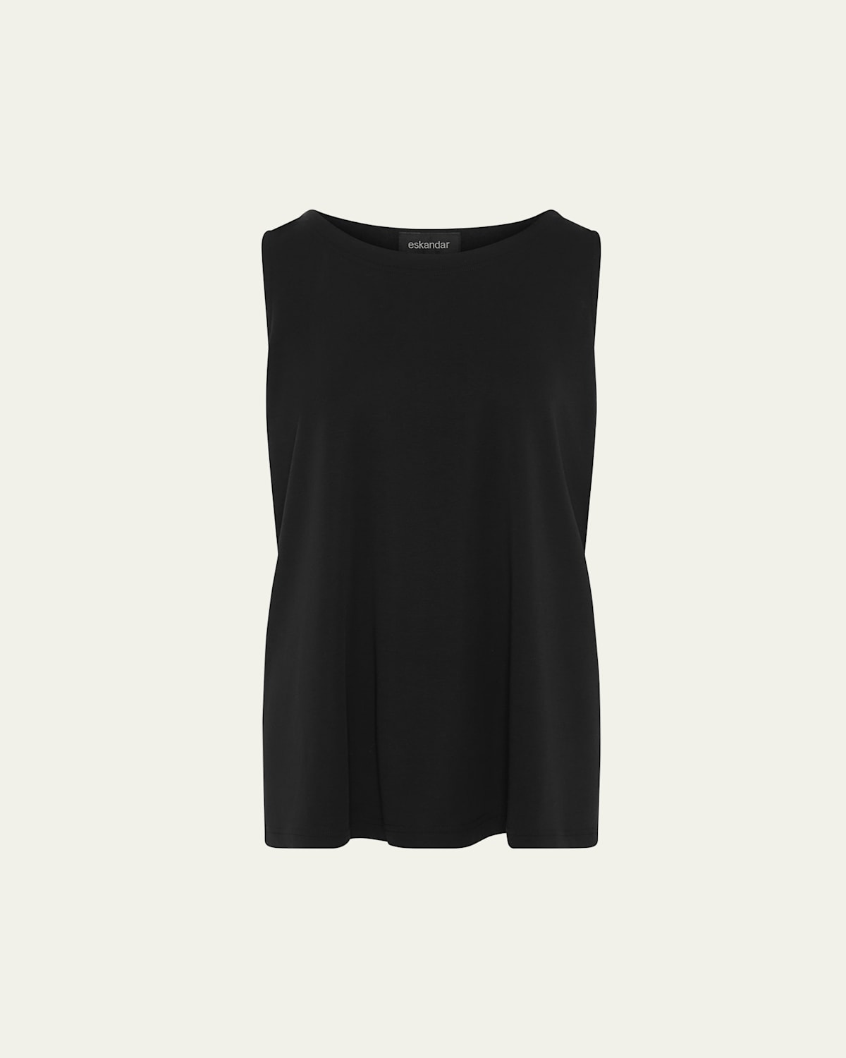 A-Line Round-Neck Long Shell Top