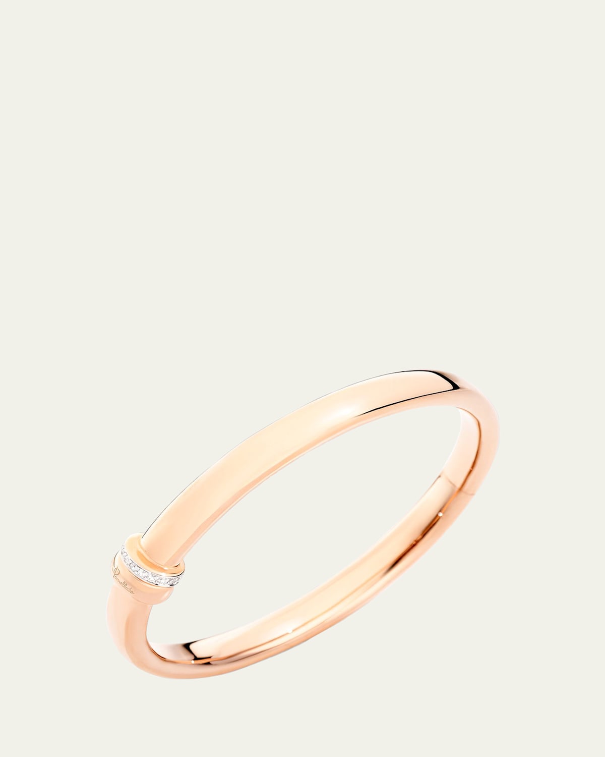 18k Rose Gold Iconica Bangle Bracelet with Diamonds