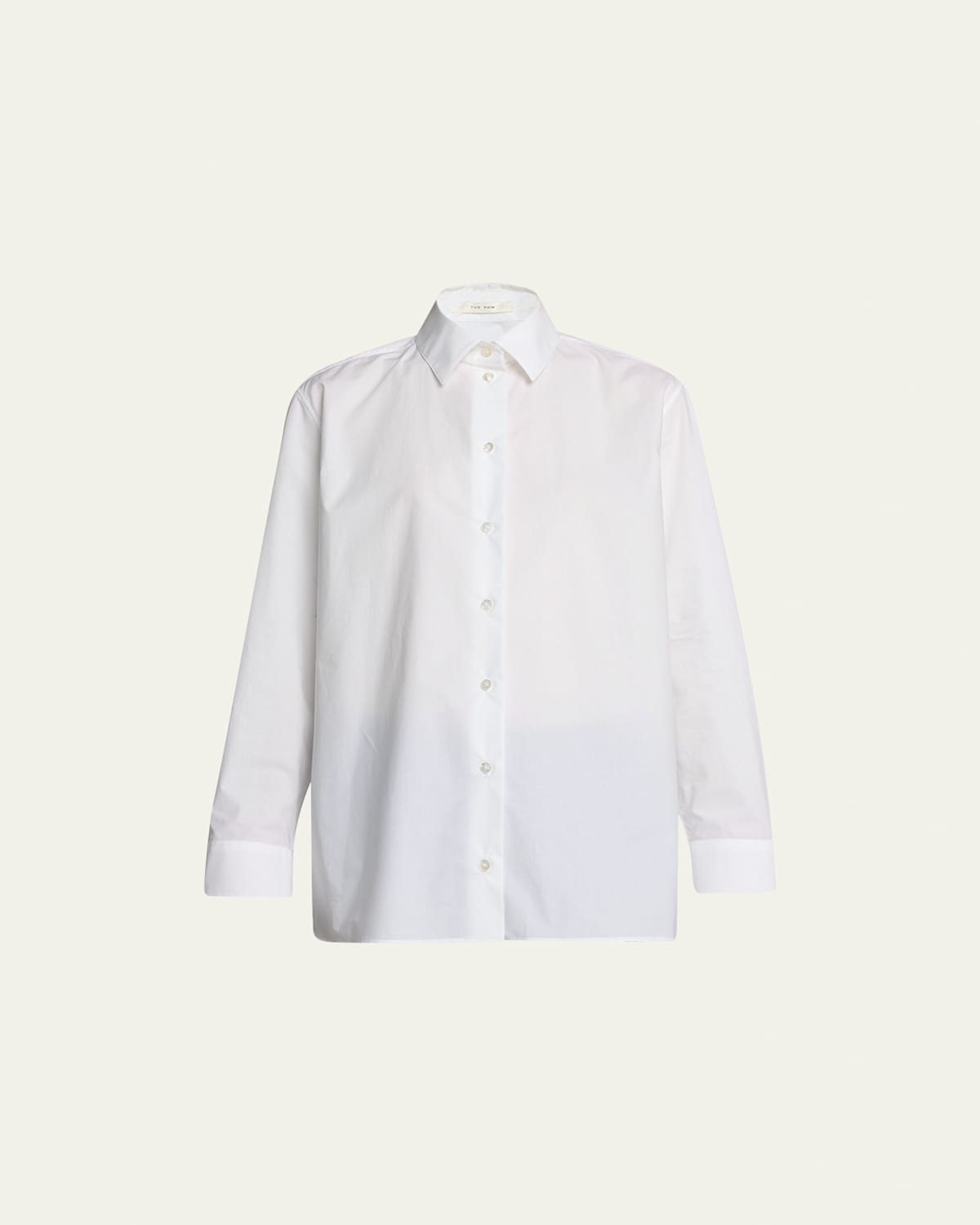 The Row Cotton Shirt With Button-down Design In Optic White