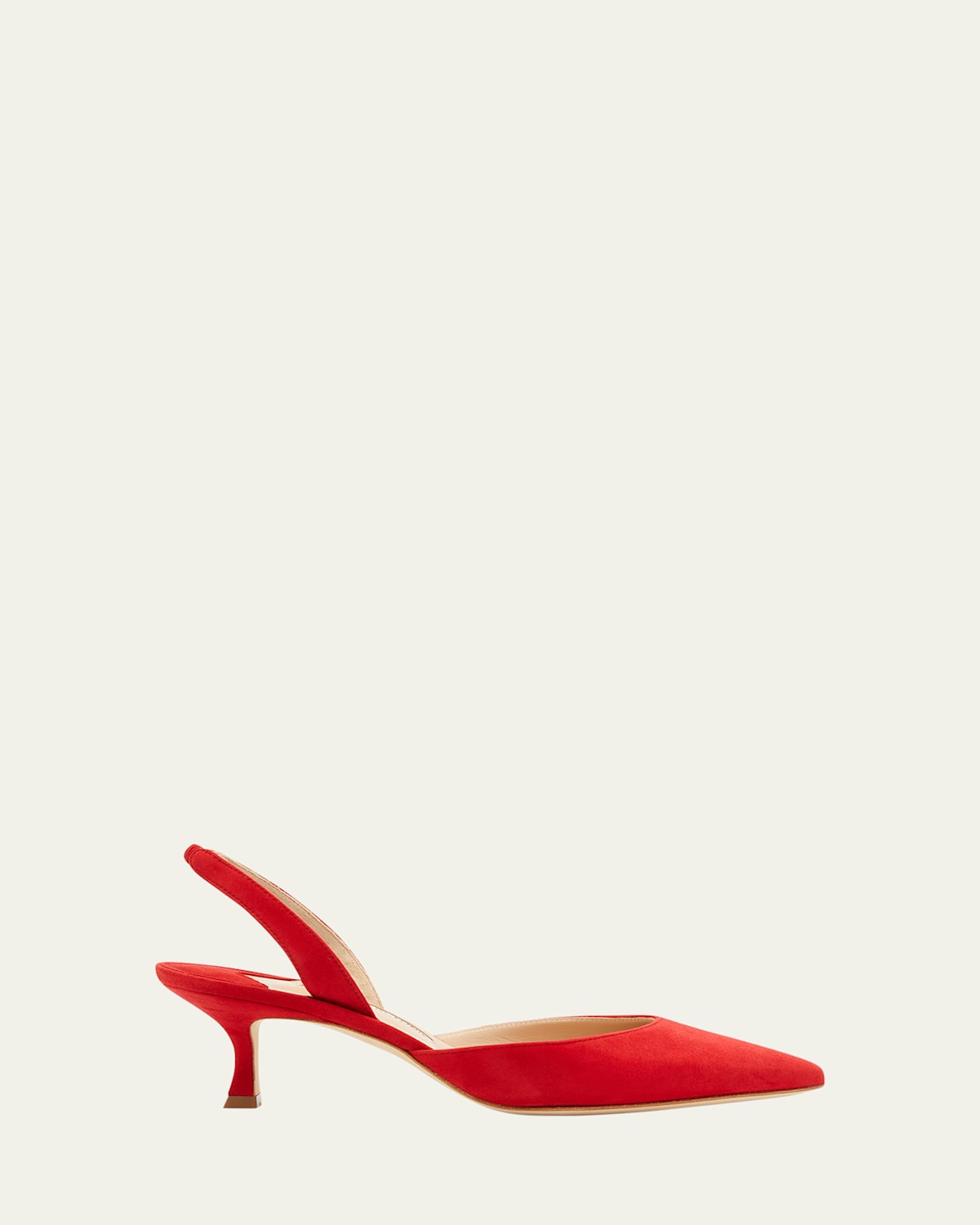 MANOLO BLAHNIK CAROLYNE KITTEN-HEEL HALTER PUMPS 