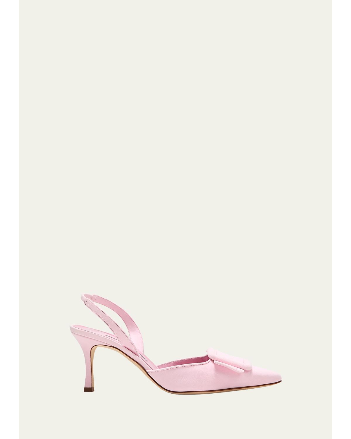 Maysli Suede Buckle Halter Pumps