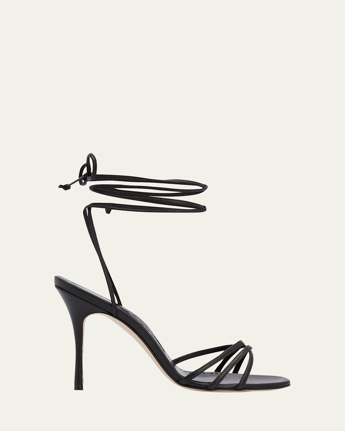 Manolo Blahnik Leva Strappy Ankle-wrap Sandals