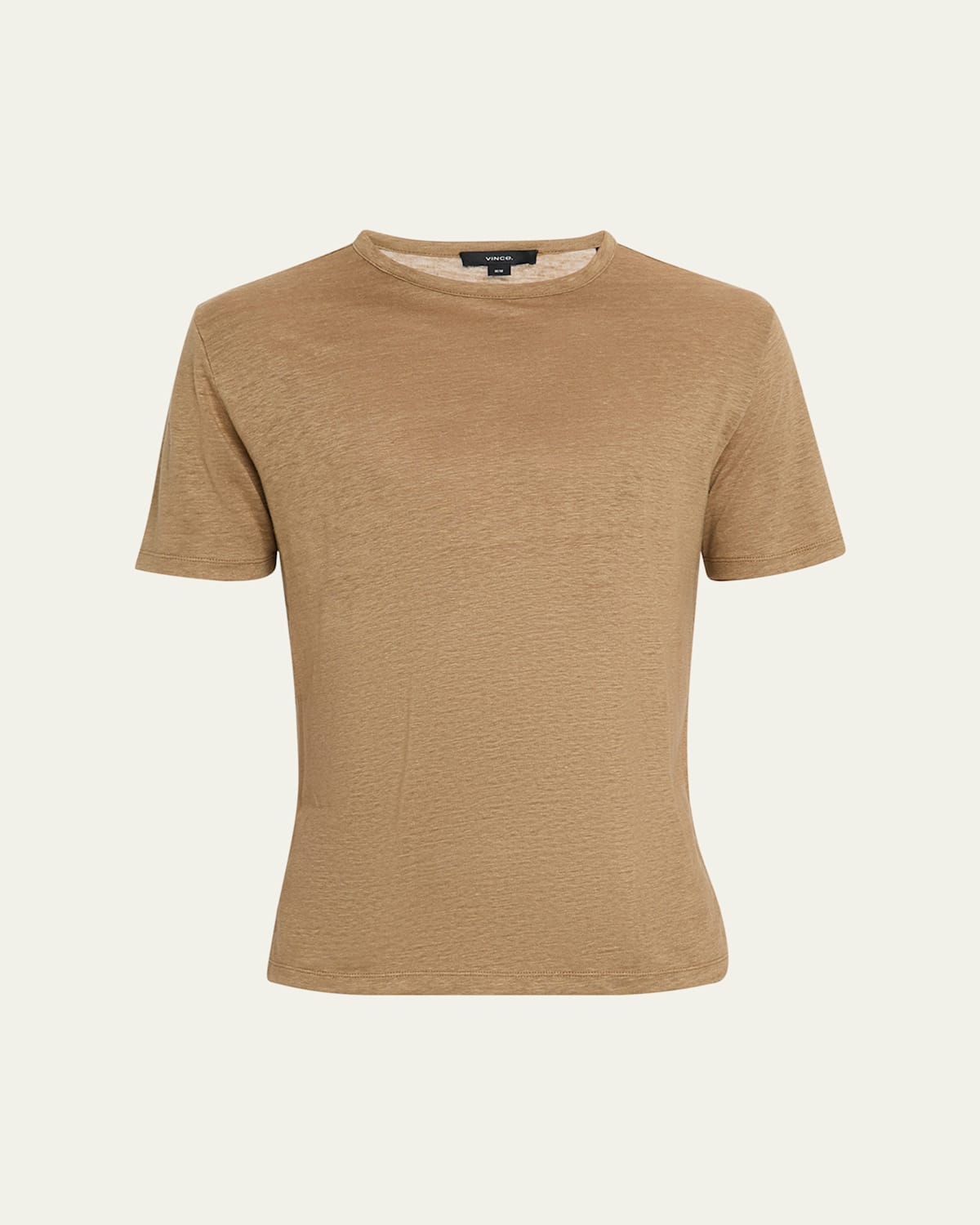 Vince Men's Solid Linen T-shirt In Brown