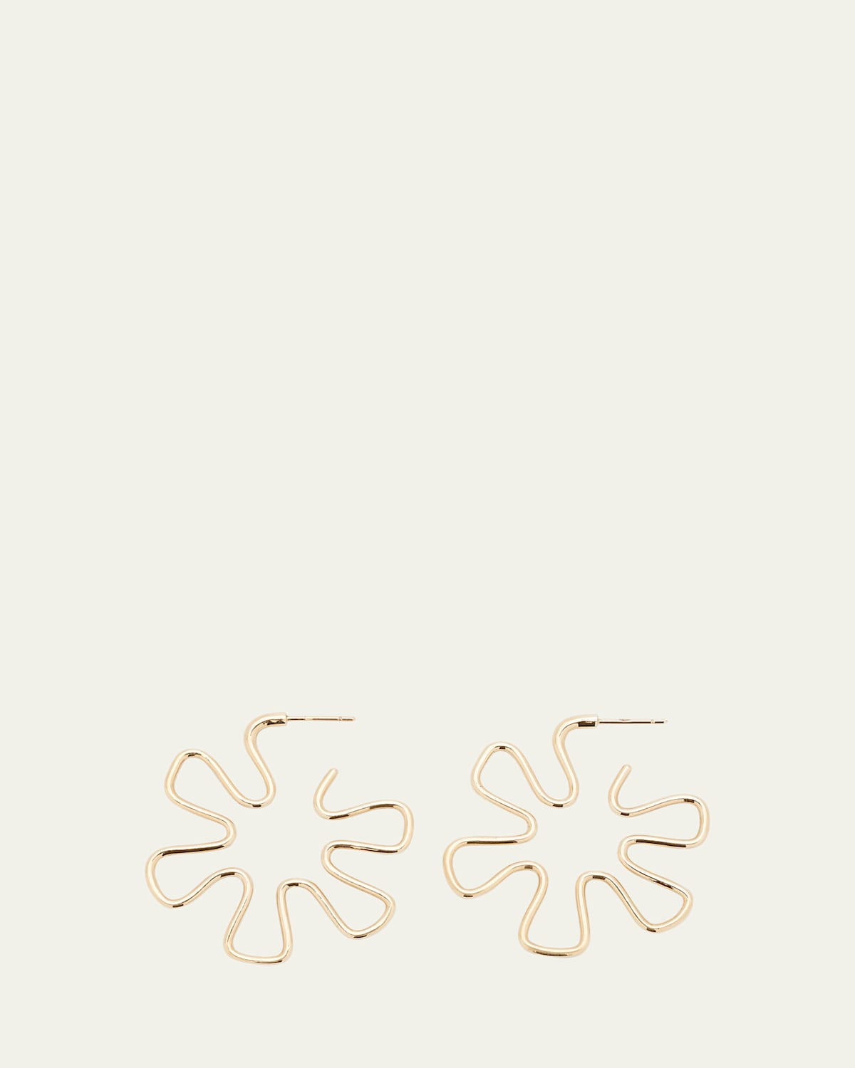 B Gold Earrings in 9K Yellow Gold