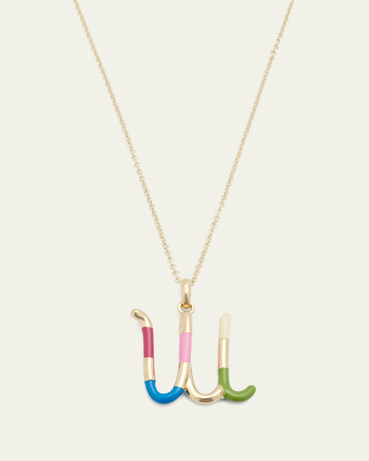 Enamel Letter Necklace