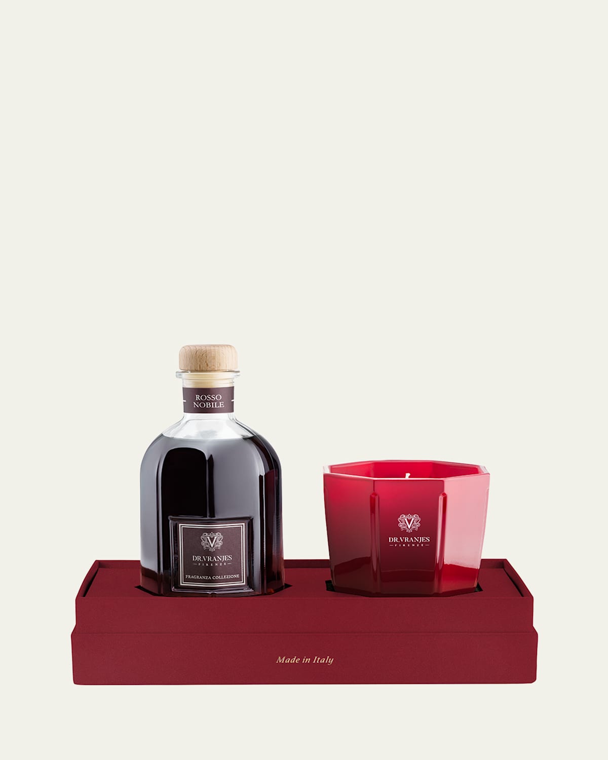 Rosso Nobile 8.4 oz. Diffuser and Candle Holiday Gift Set