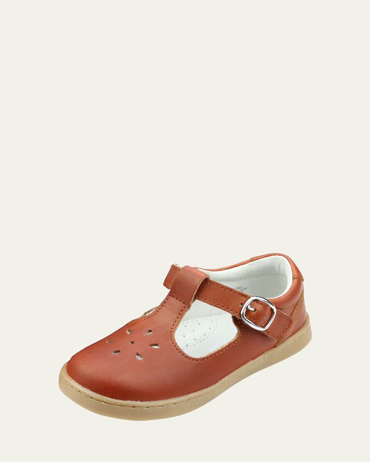 L'amour Shoes Girl's Chelsea T-strap Mary Jane Shoes, Baby/toddler/kids In Cognac