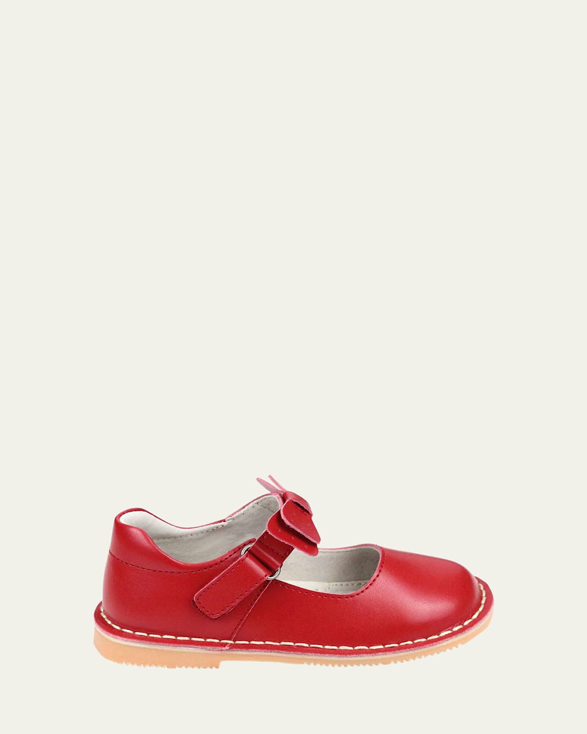 L'amour Shoes Girl's Iris Bow Mary Jane Shoes, Baby/toddler/kids In Red