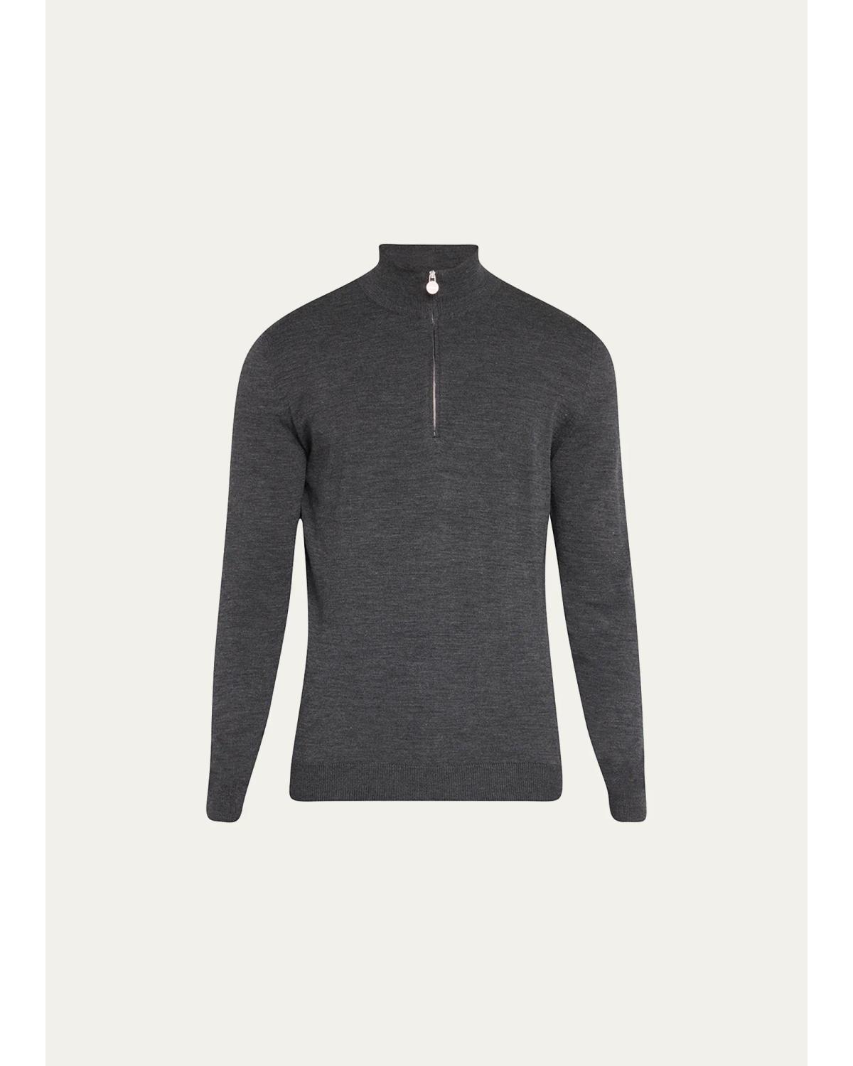 Men'S Wool Half-Zip Sweater