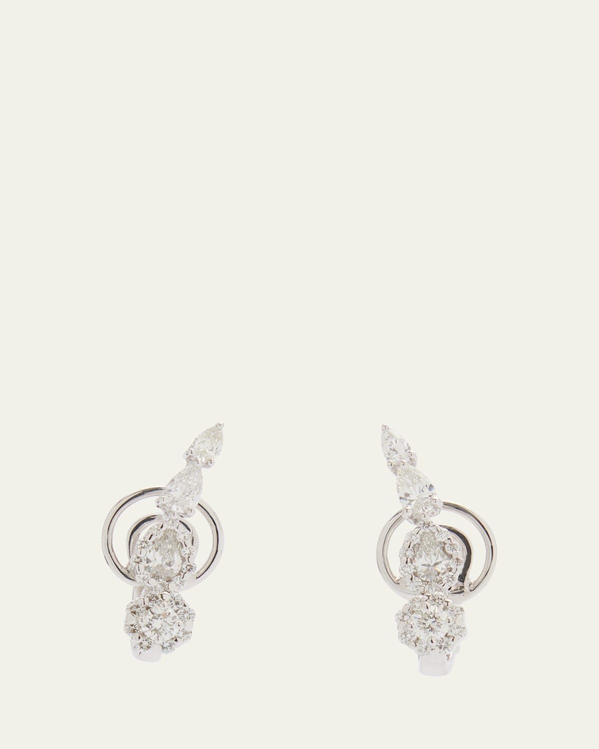 White Gold Earrings with Diamonds