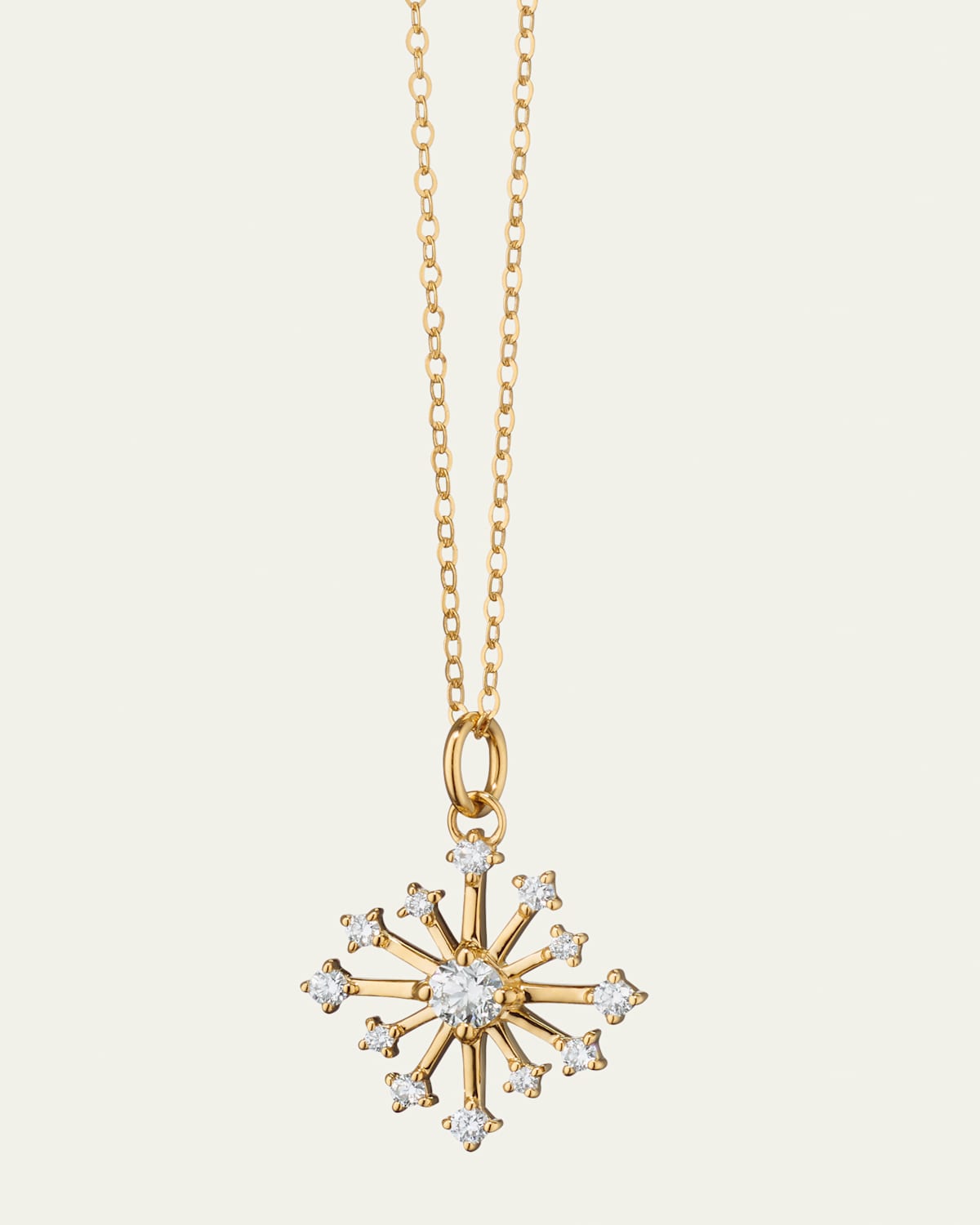 Monica Rich Kosann 18-Karat Yellow Gold Star Charm Necklace, 17"