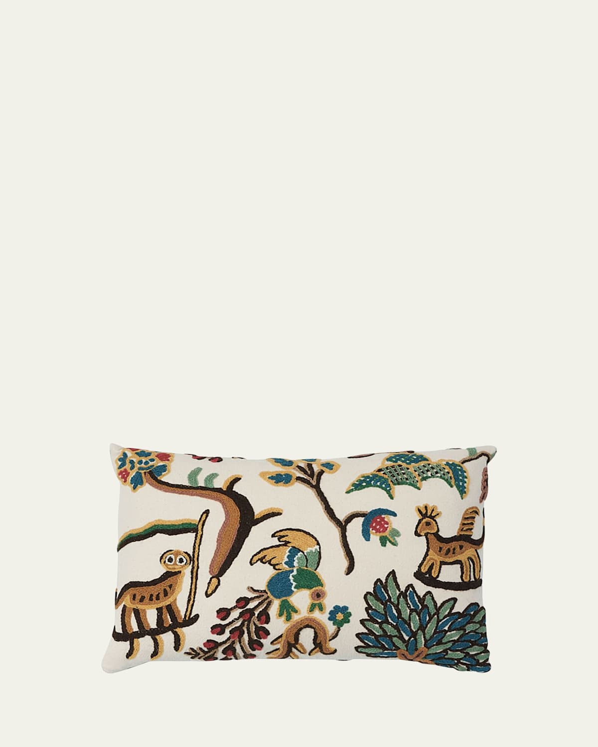 Schumacher Colonial Crewel Pillow In Document