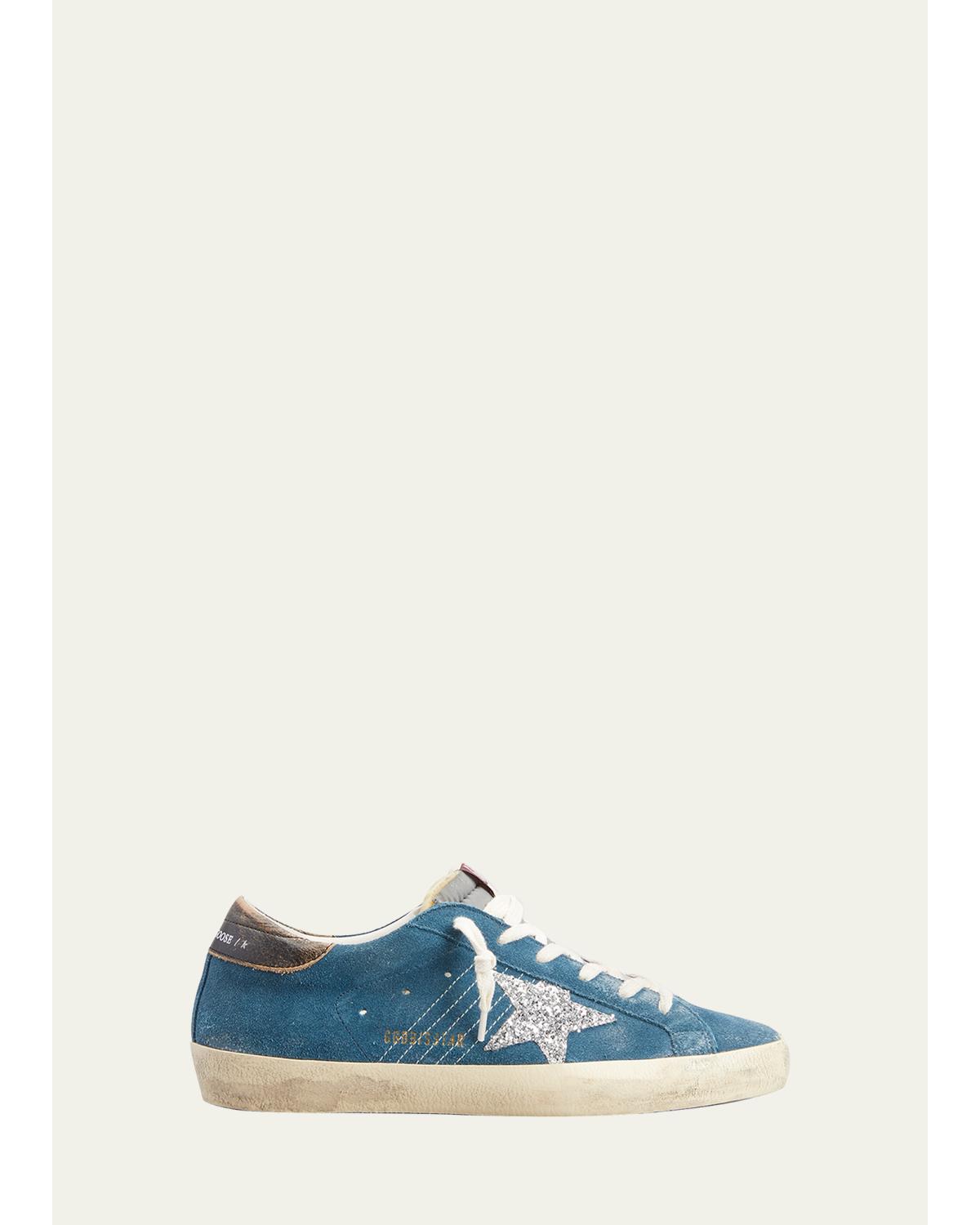 Super-Star Suede Glitter Low-Top Sneakers