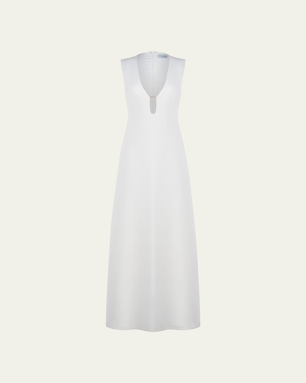 Renee Sleeveless Cutout Crepe Gown