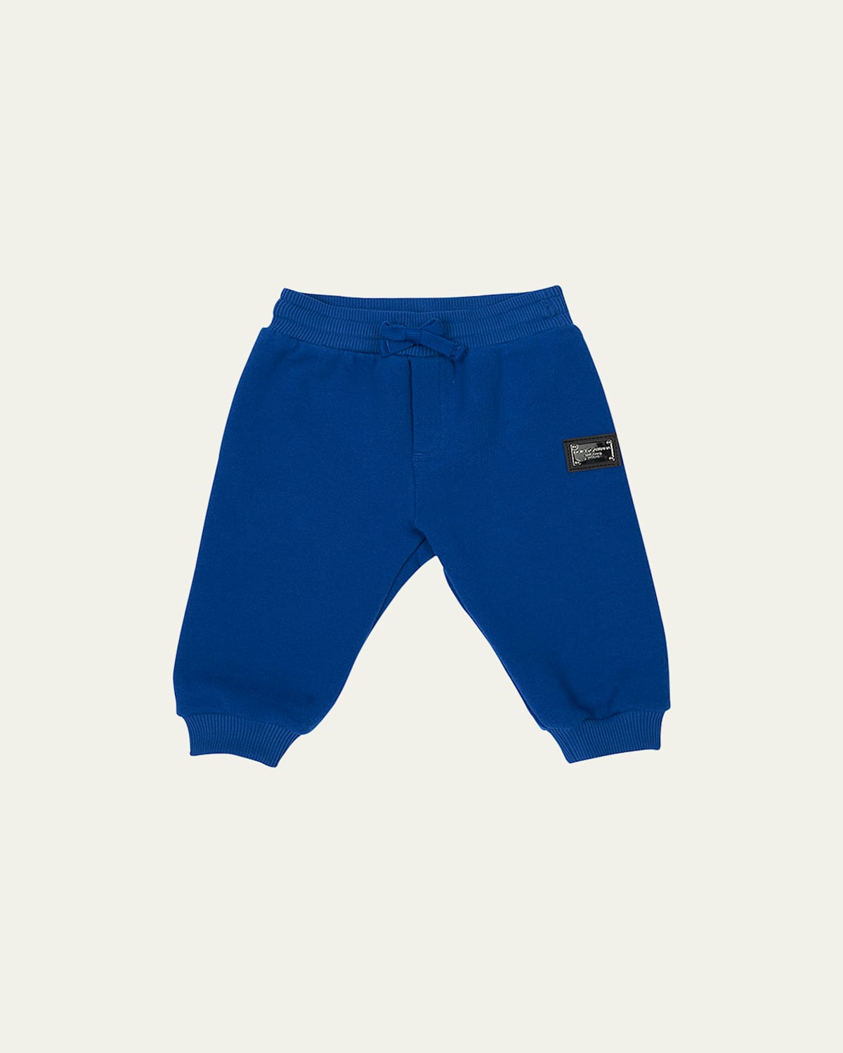 Dolce & Gabbana Boy's Logo Plaque Sweat Pants In Dark Blue
