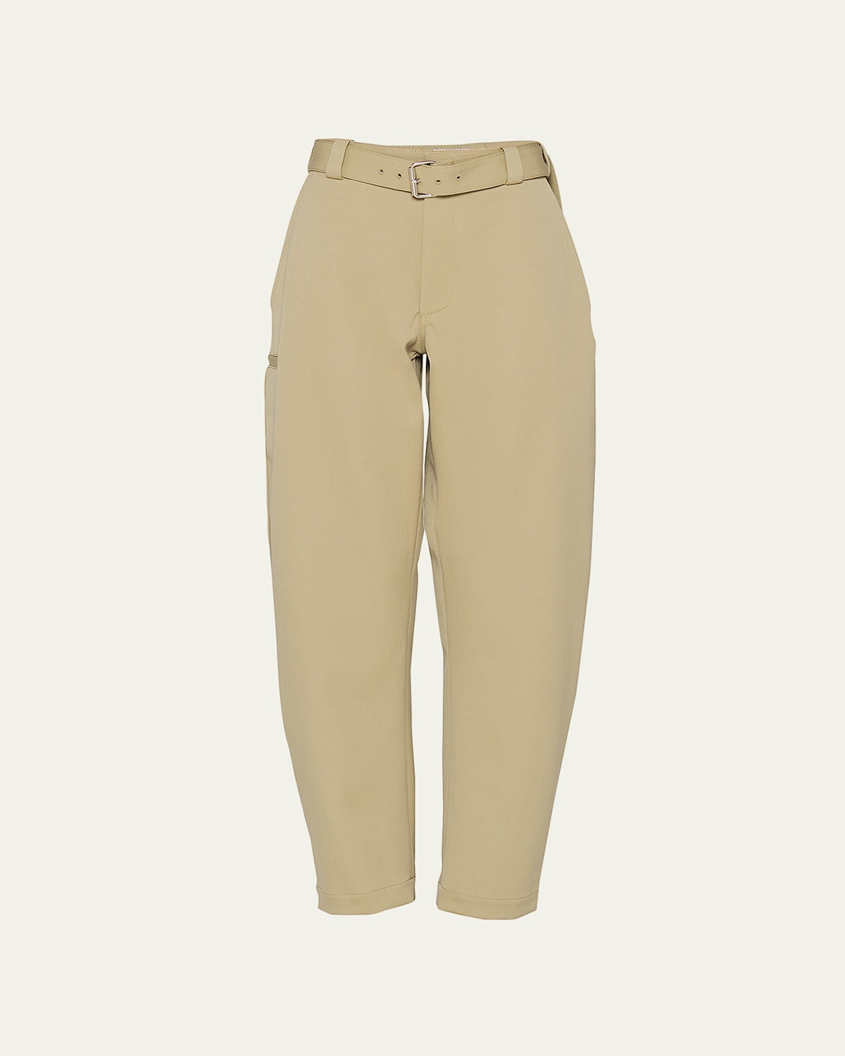 Grain de Poudre Stretch Belted Trousers