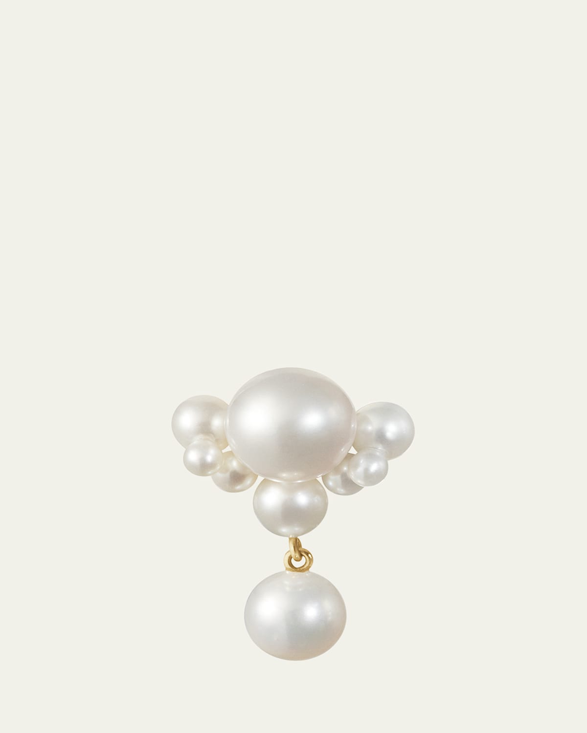 Sophie Bille Brahe Grand Chambre de Perle Freshwater Pearl Earring in 14K Yellow Gold, Single