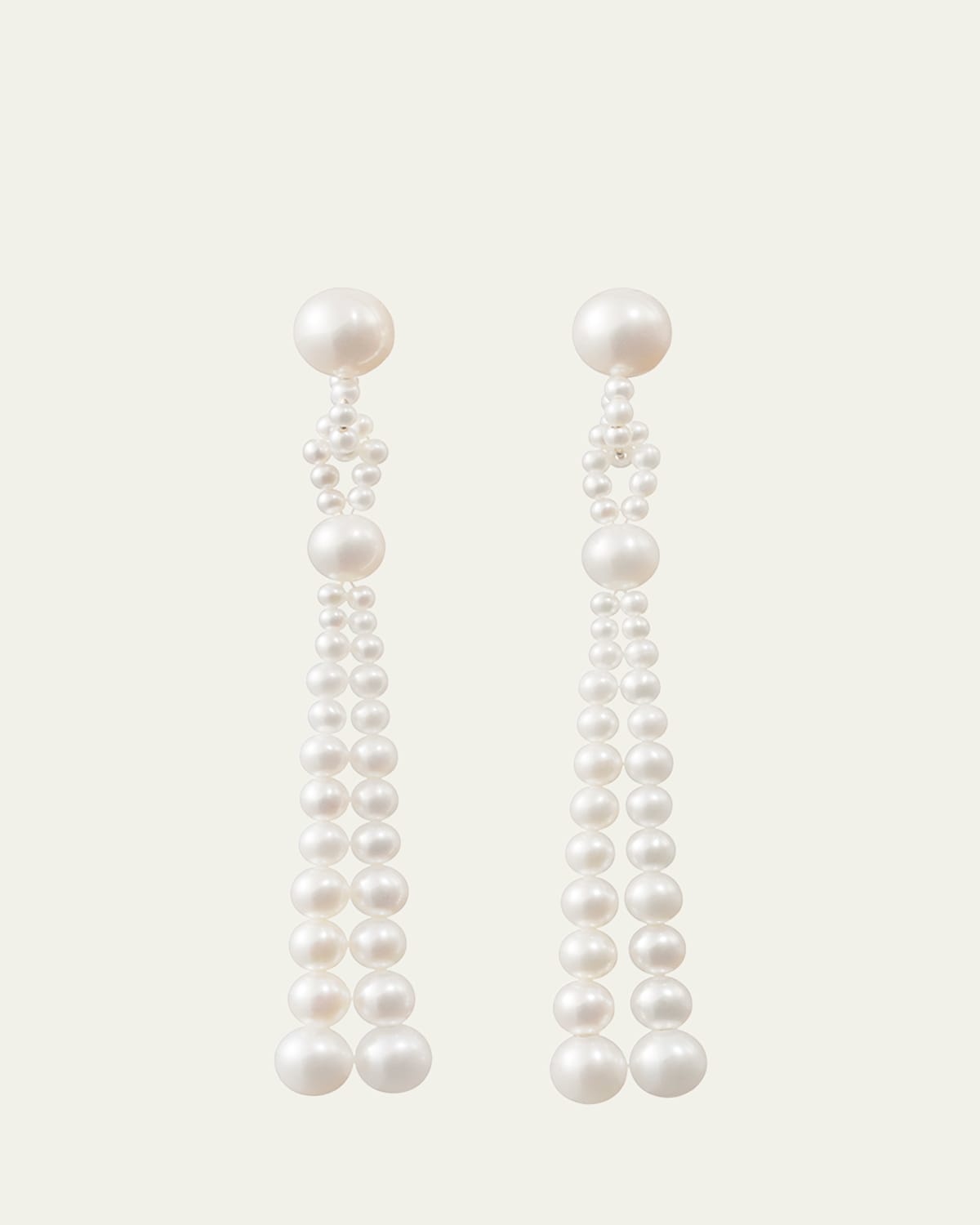 Sophie Bille Brahe Opera Freshwater Pearl Tassel Earrings