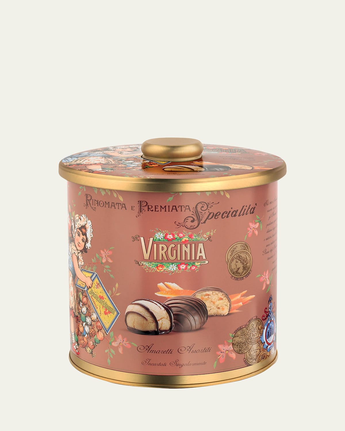 Amaretti Virginia Orange Chocolate Cookie Tin, 220G