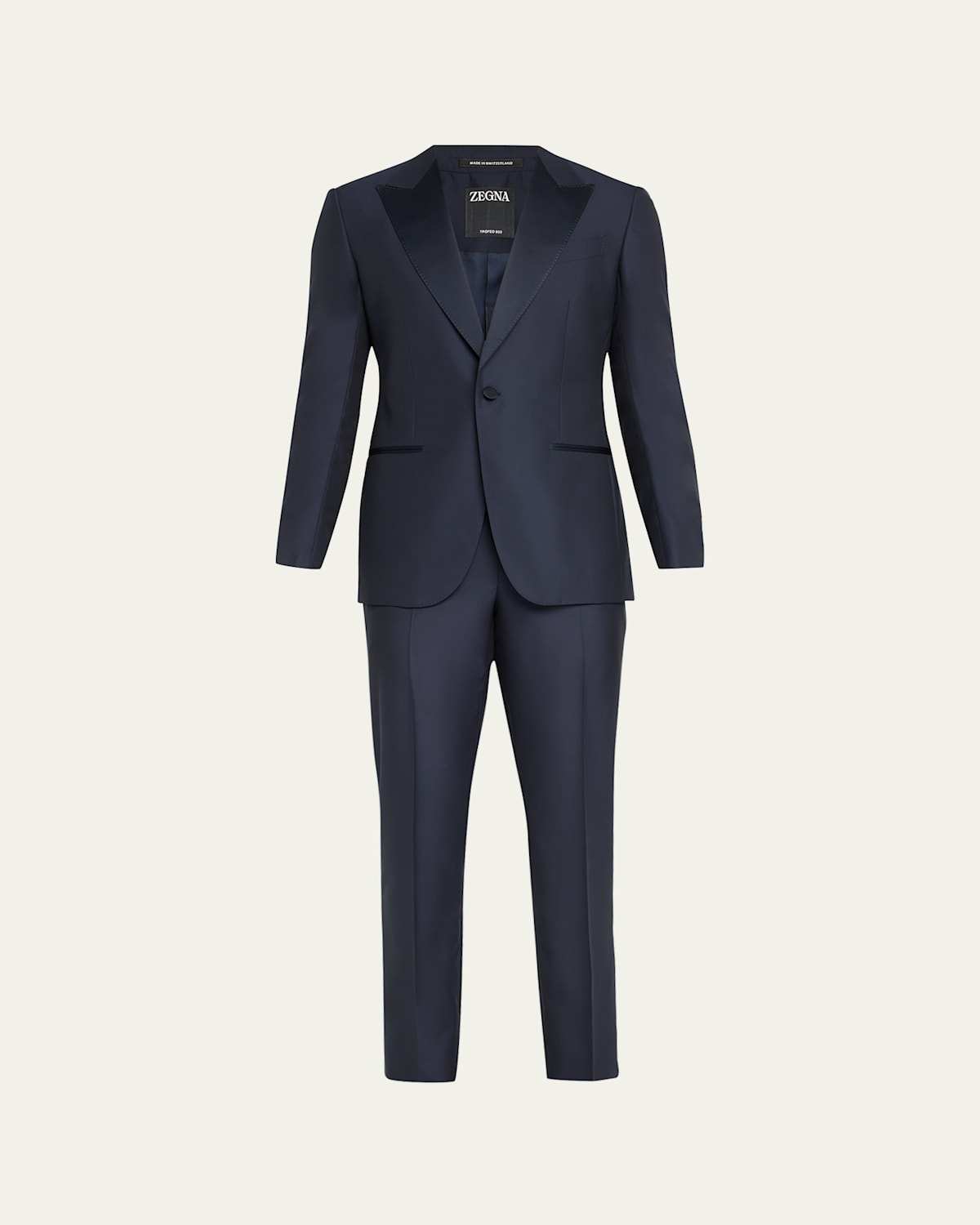 Zegna Men's Sartorial Wool And Silk Tuxedo In Navy Solid
