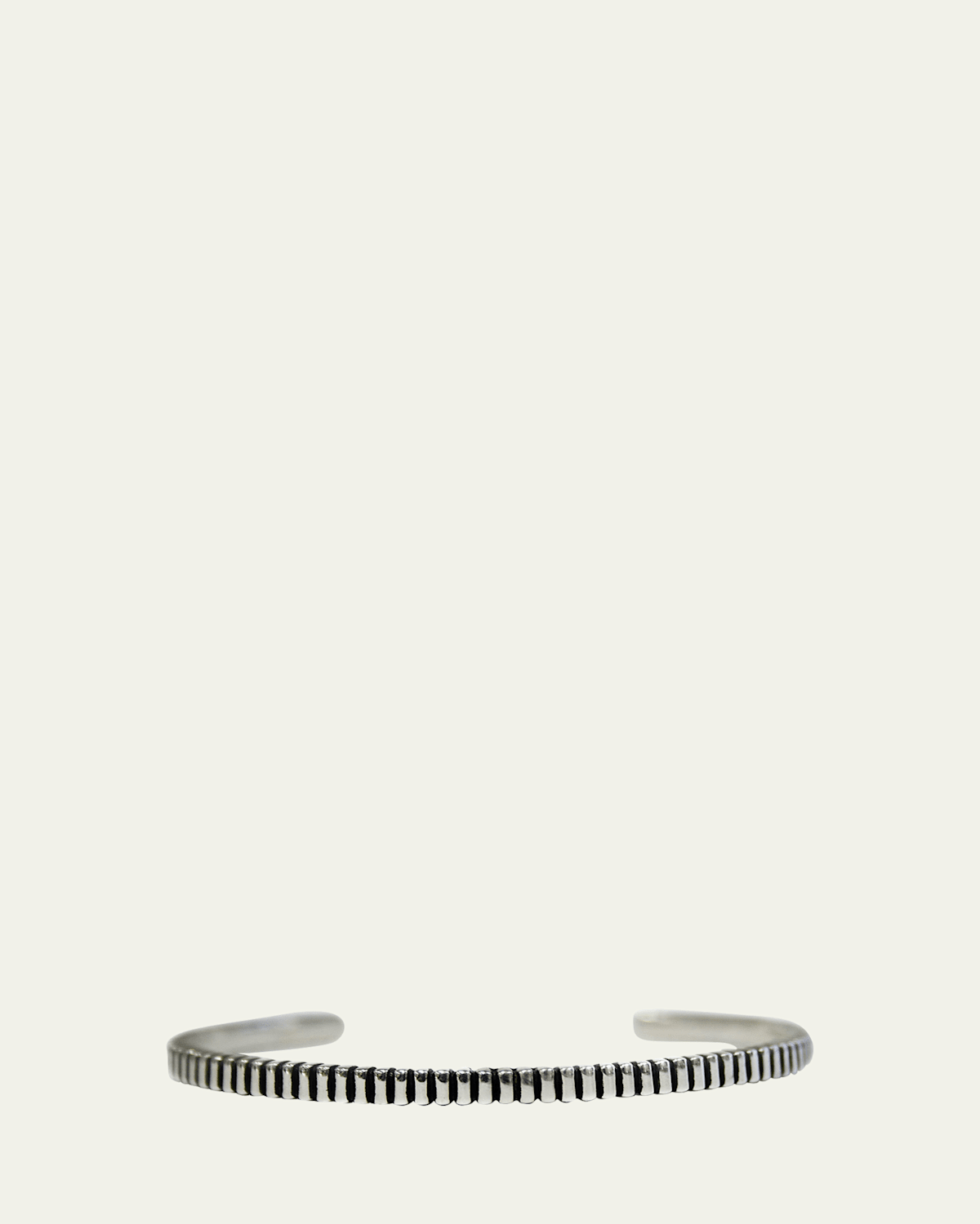 Men's Sterling Silver Ribbed Pegasus Cuff Bracelet