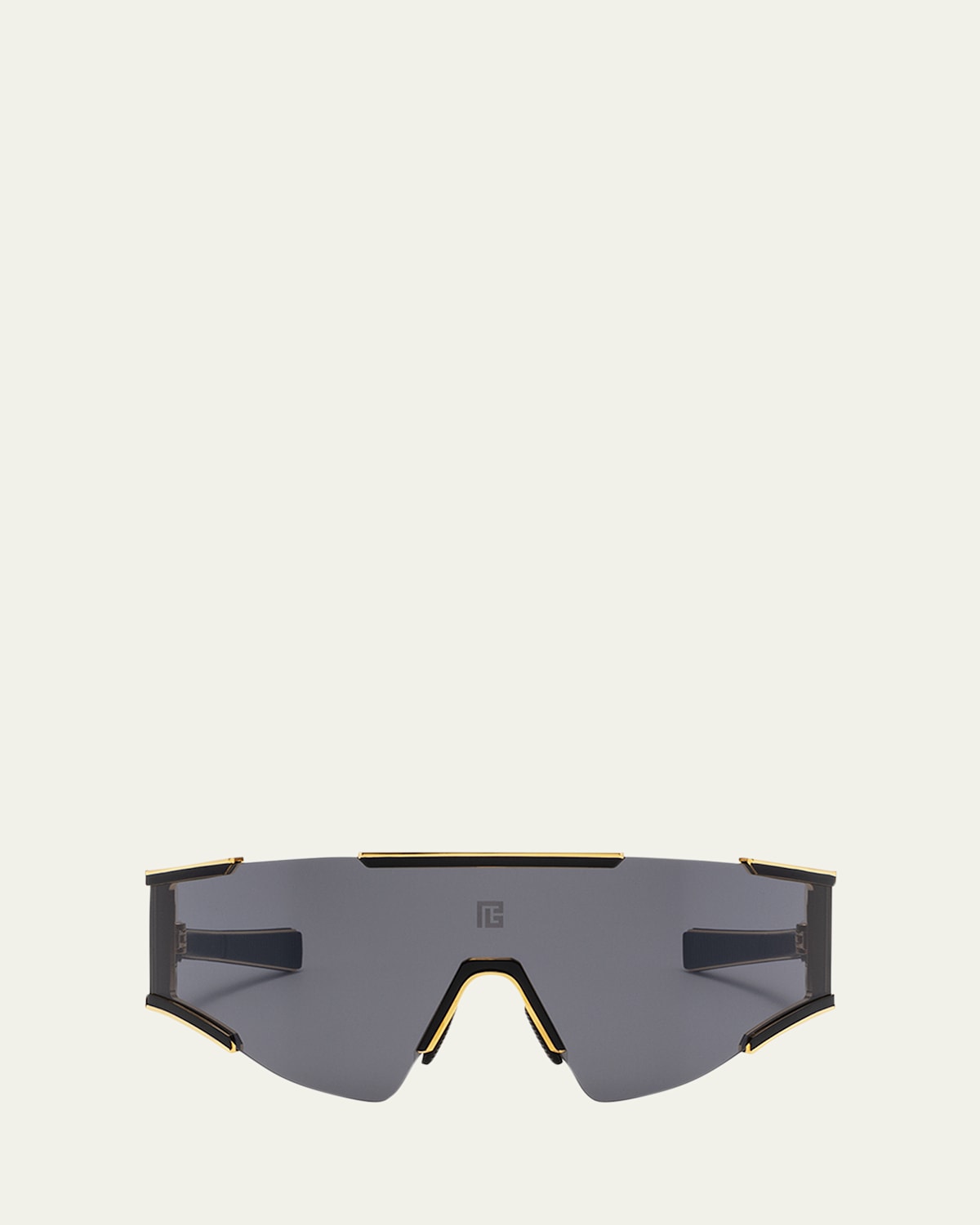 Logo Acetate & Titanium Shield Sunglasses