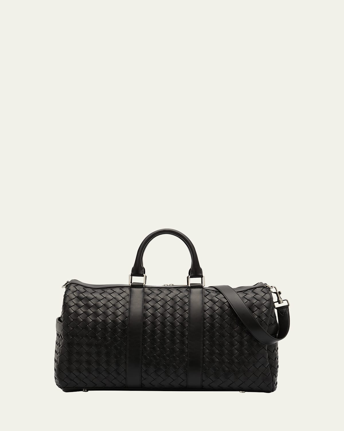 Men's Medium Intrecciato Leather Duffel Bag