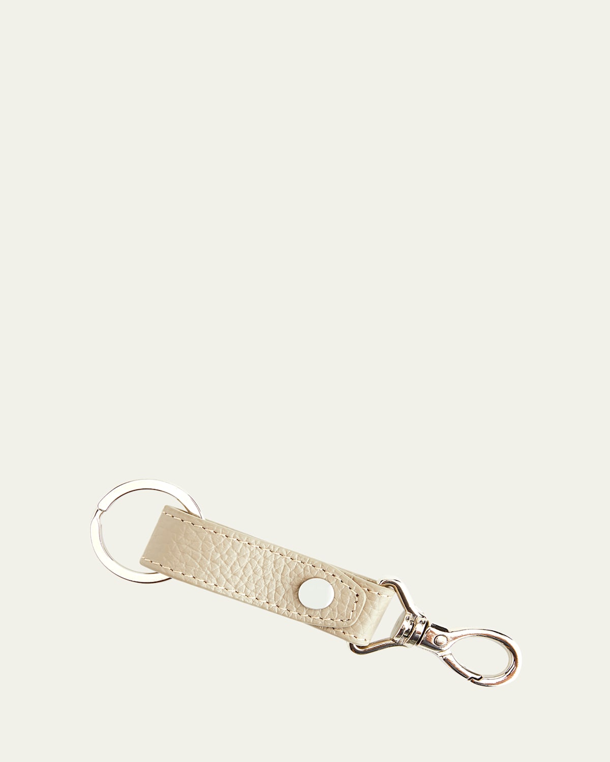 Royce New York Leather Valet Key Chain In Taupe