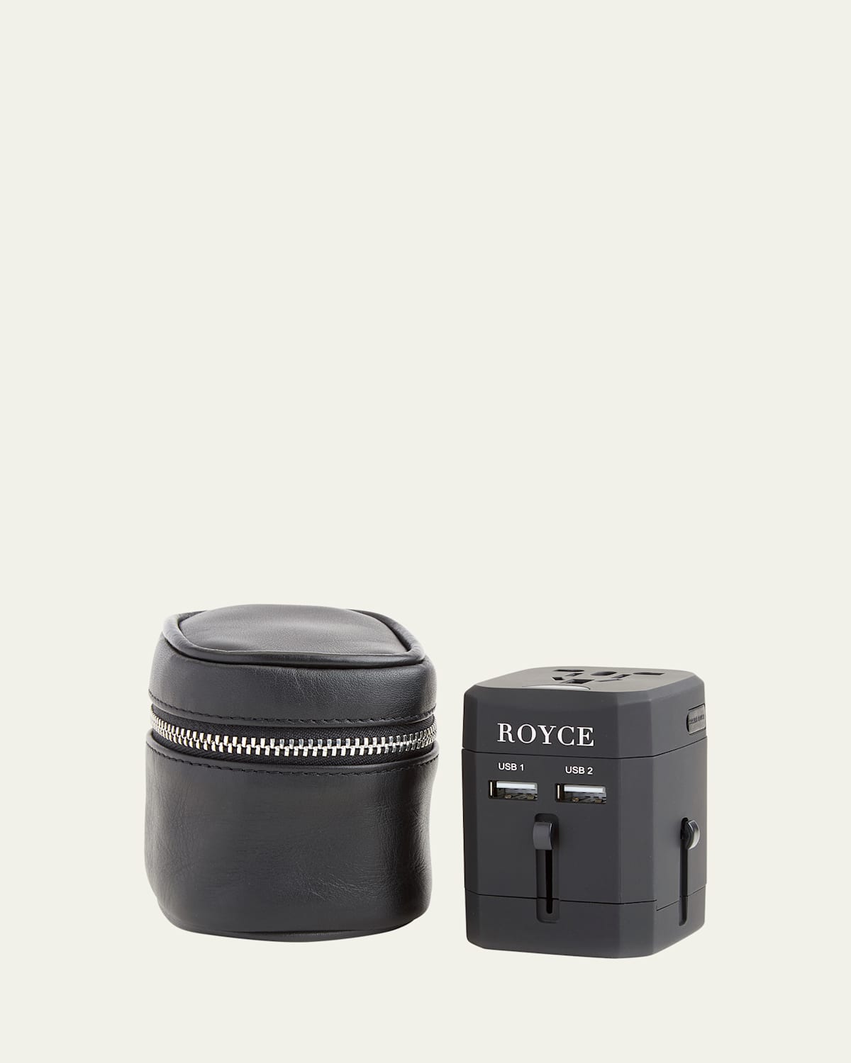 ROYCE New York International Travel Adapter & Monogrammed Leather Case Set | Thumbnail 3 ROYCE New York International Travel Adapter & Monogrammed Leather Case Set | Thumbnail 3