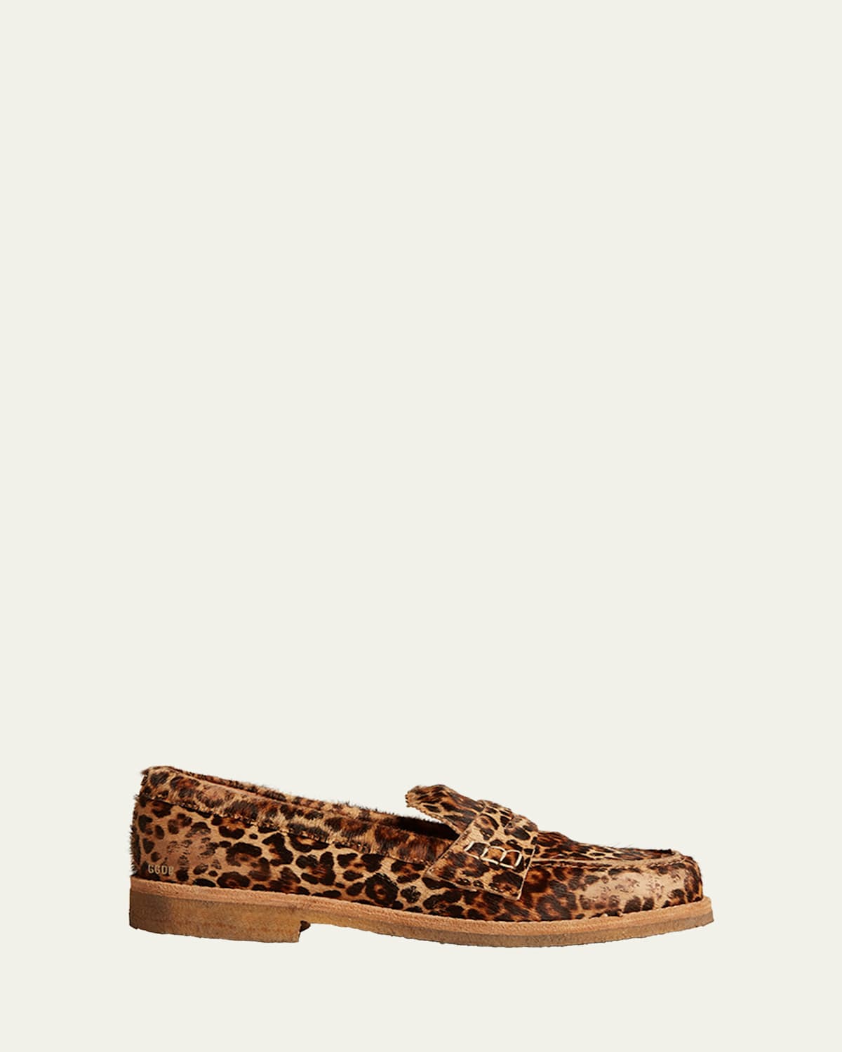 GOLDEN GOOSE JERRY LEOPARD PENNY LOAFERS 