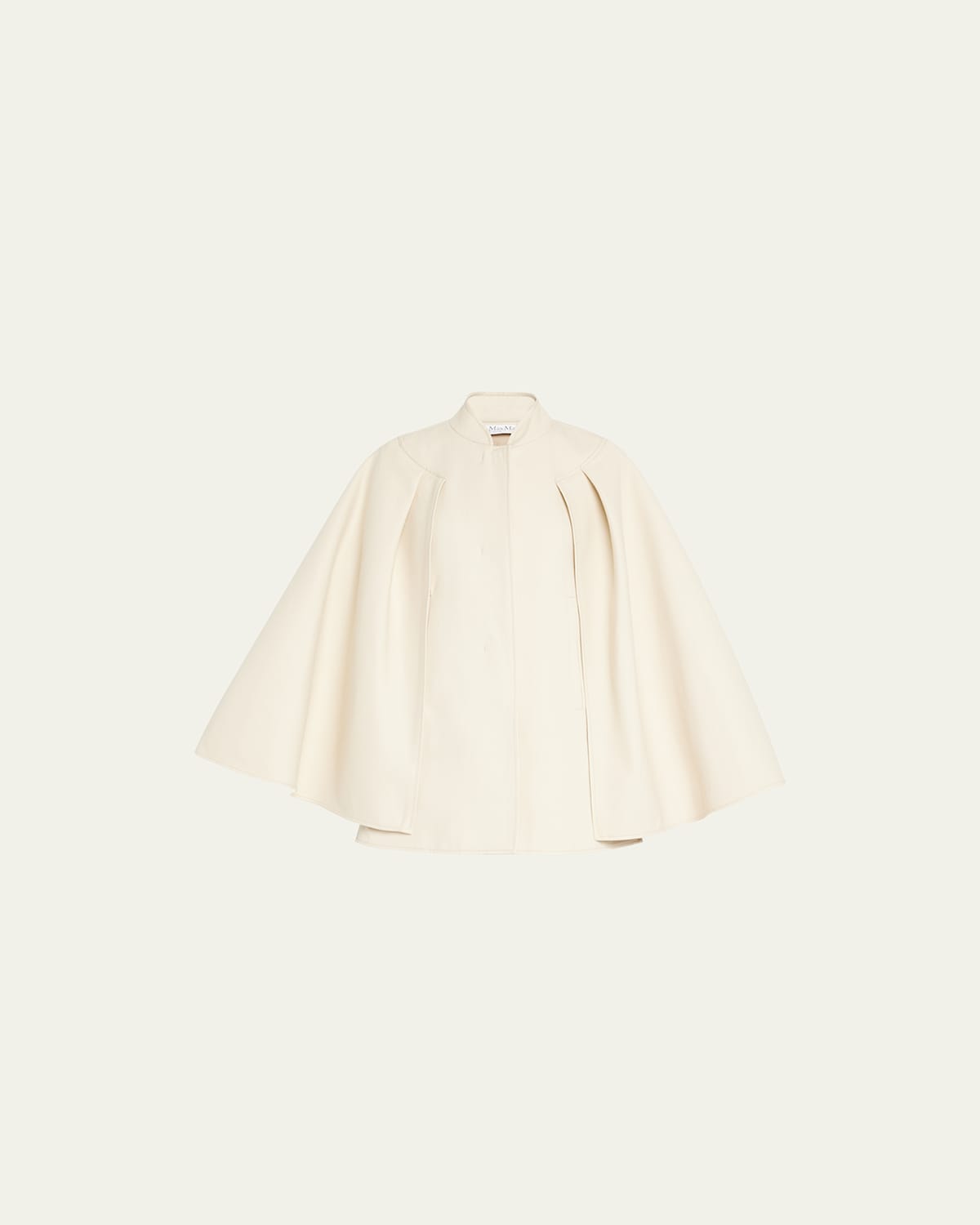 Max Mara Valdez Cotton Cape In 006 Ivory