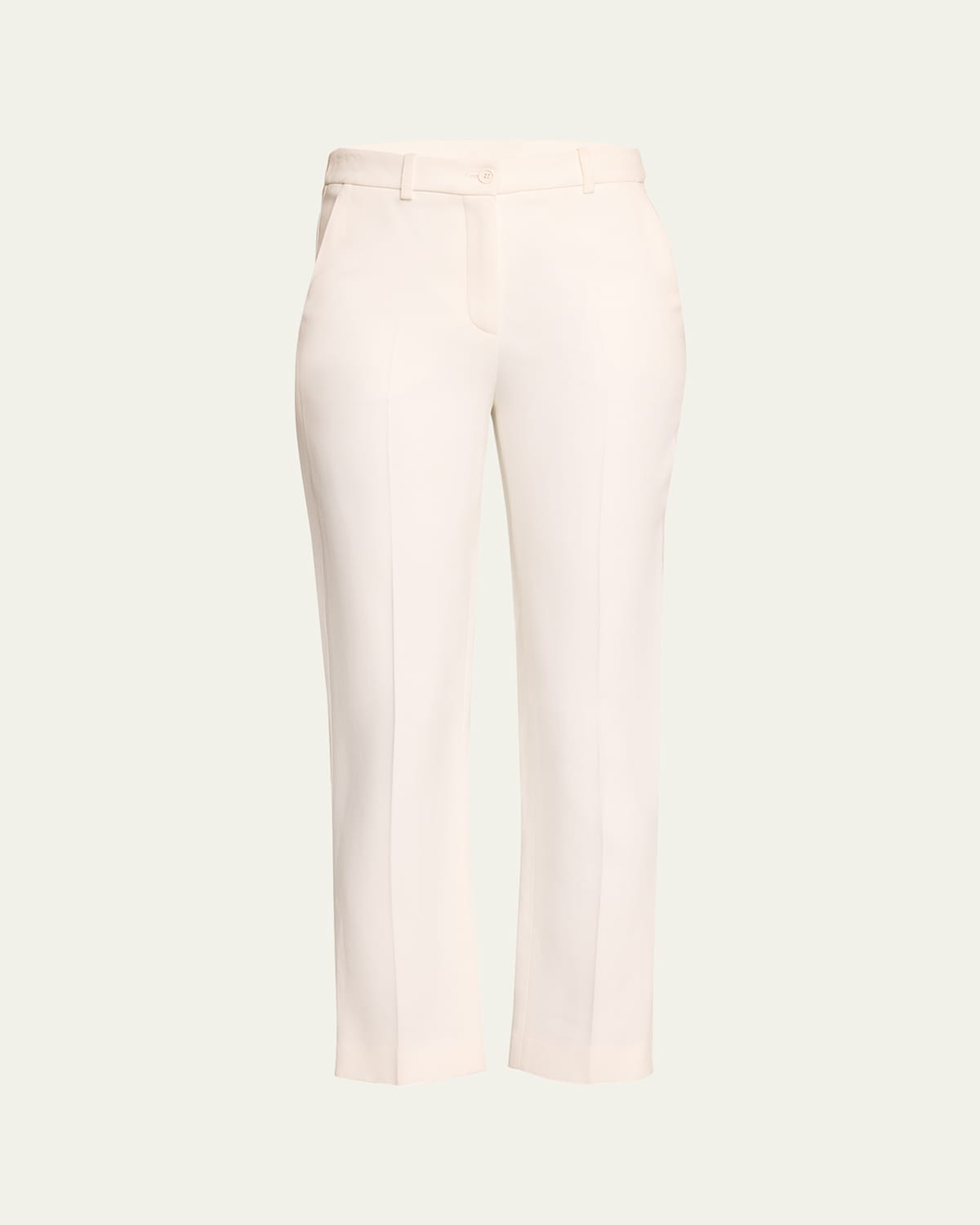 Samantha Double Crepe Sablé Slim-Leg Pants